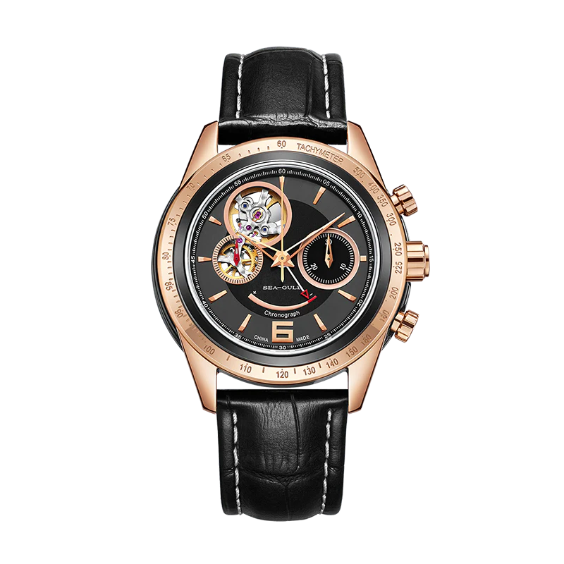 Sea-Gull Racing Style Power Reserve Indicator Tachymeter Complication Chronograph 42mm