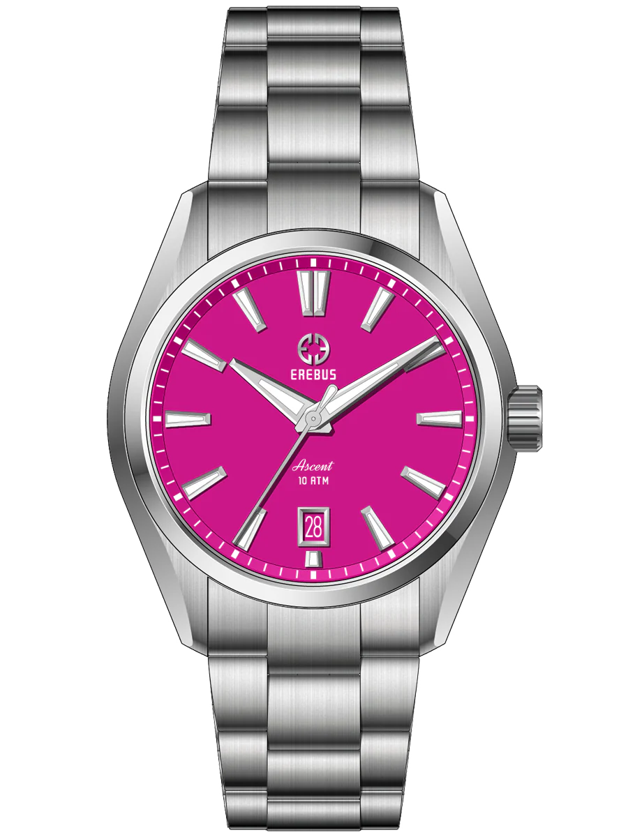 Erebus Watches ASCENT 39 Pink Enamel