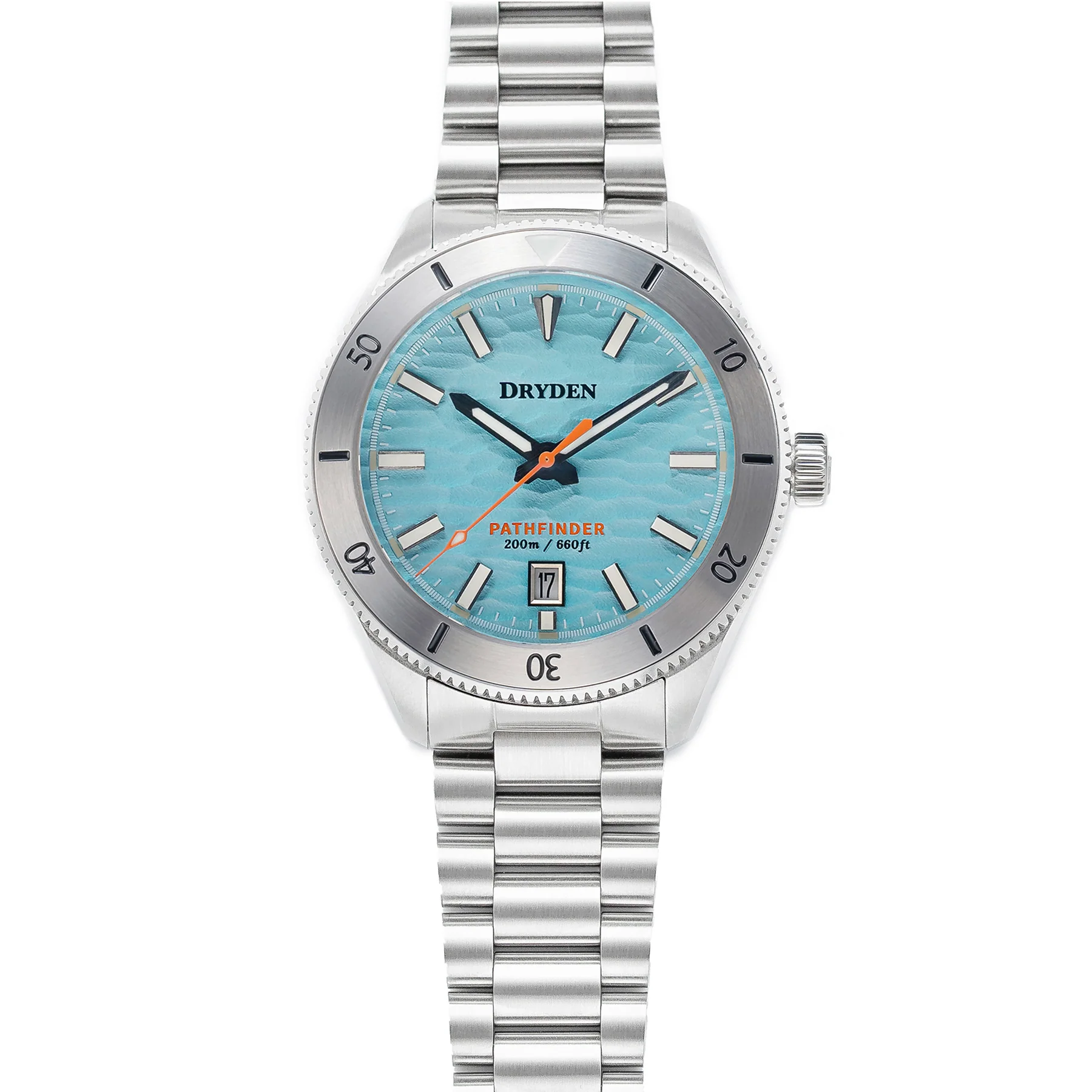 Dryden Watch Company Dryden Pathfinder 41mm Automatic Dive Watch - Caribbean Blue