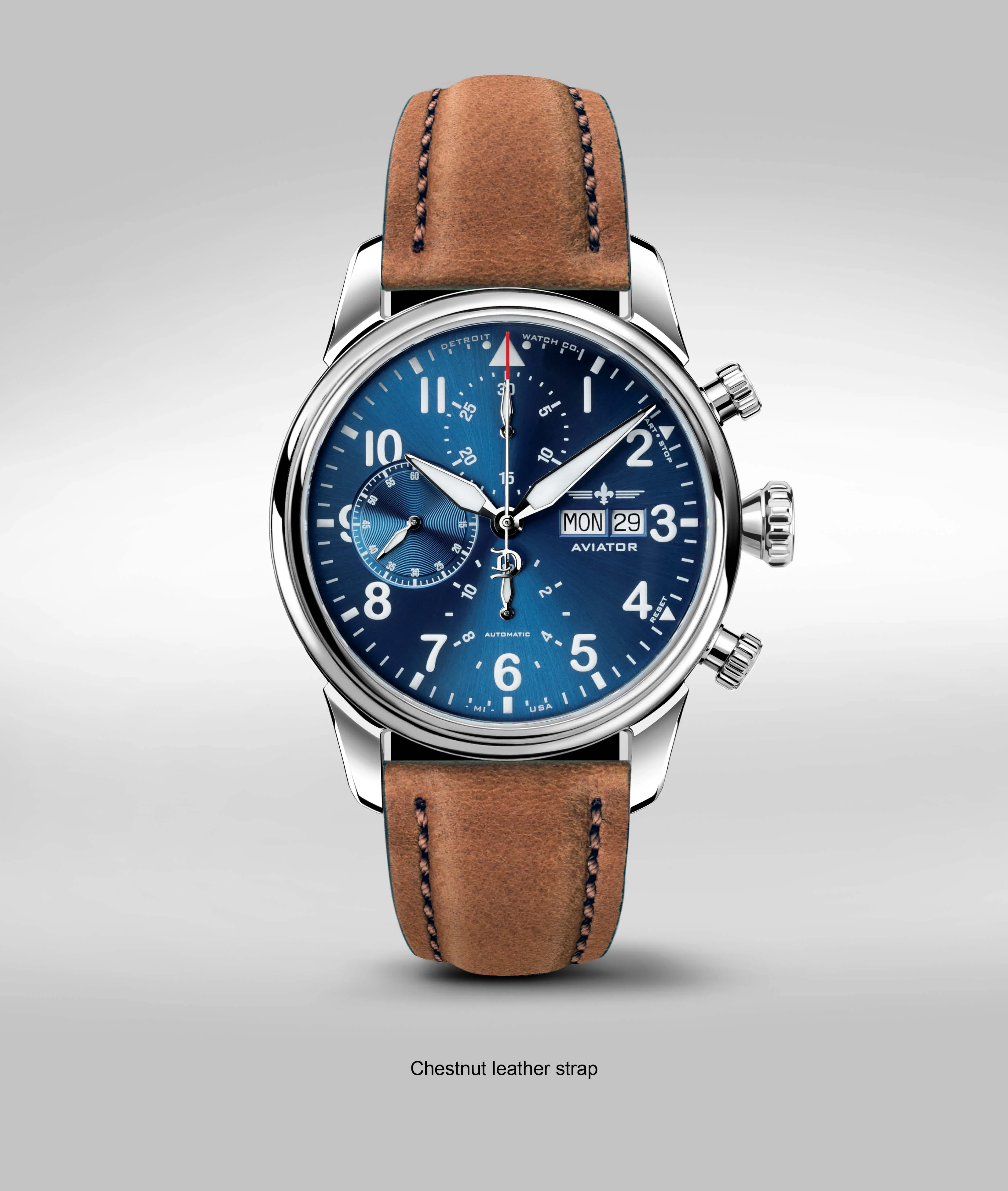 Detroit Watch Company 42mm Aviator Chrono Exhibition