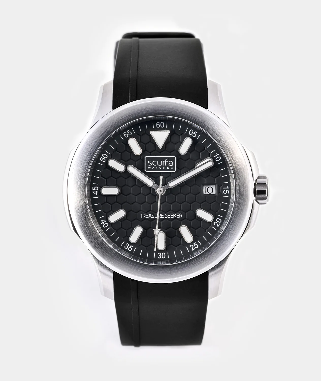 Scurfa Top Side Crew Stainless Steel Black Dial – Mens