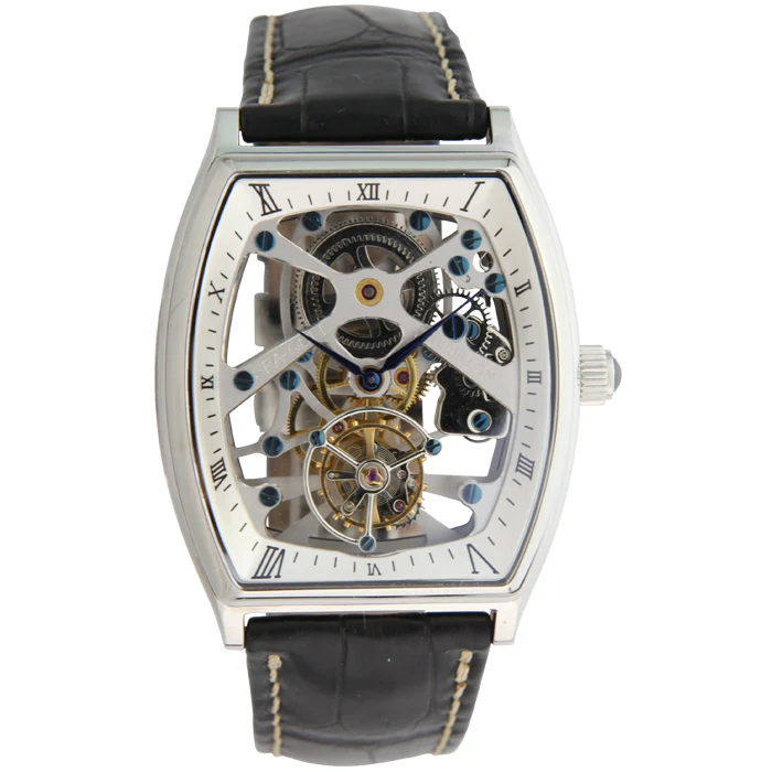 Sea-Gull Tourbillon Skeleton Dial Tonneau Shape Watch 41mm