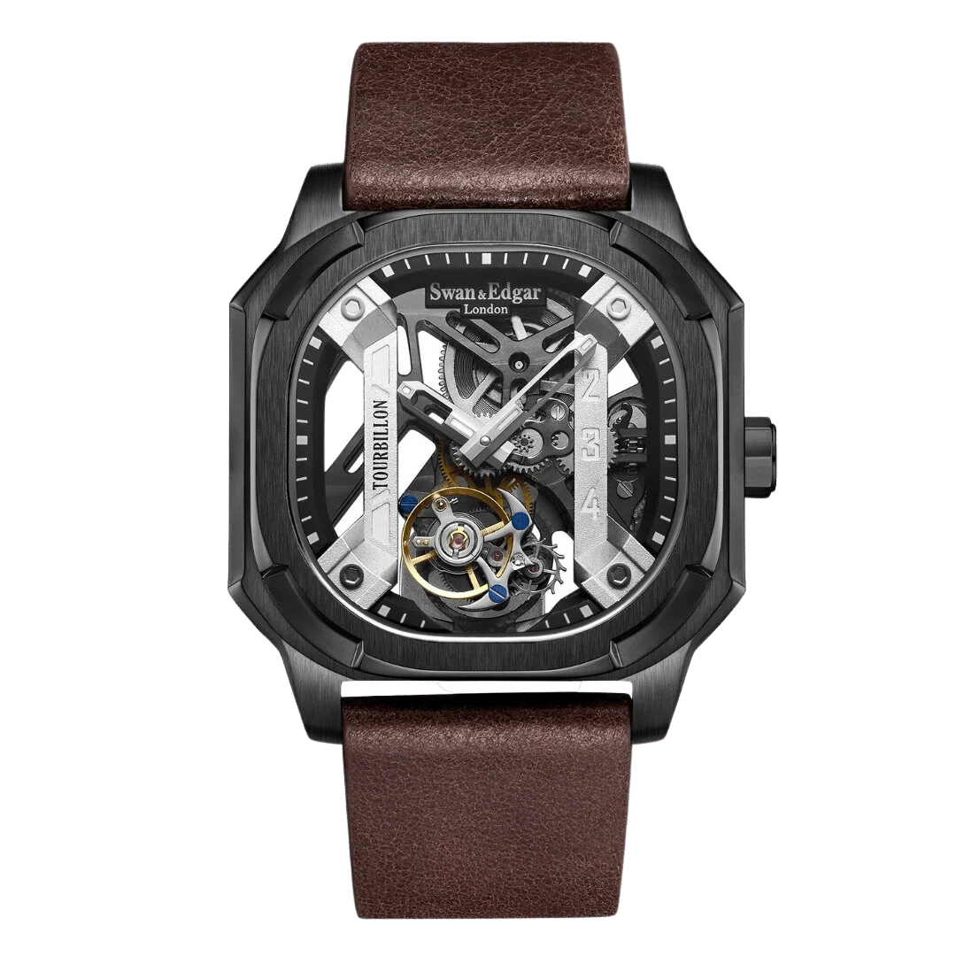 Swan & Edgar Vortex Tourbillon Automatic Black