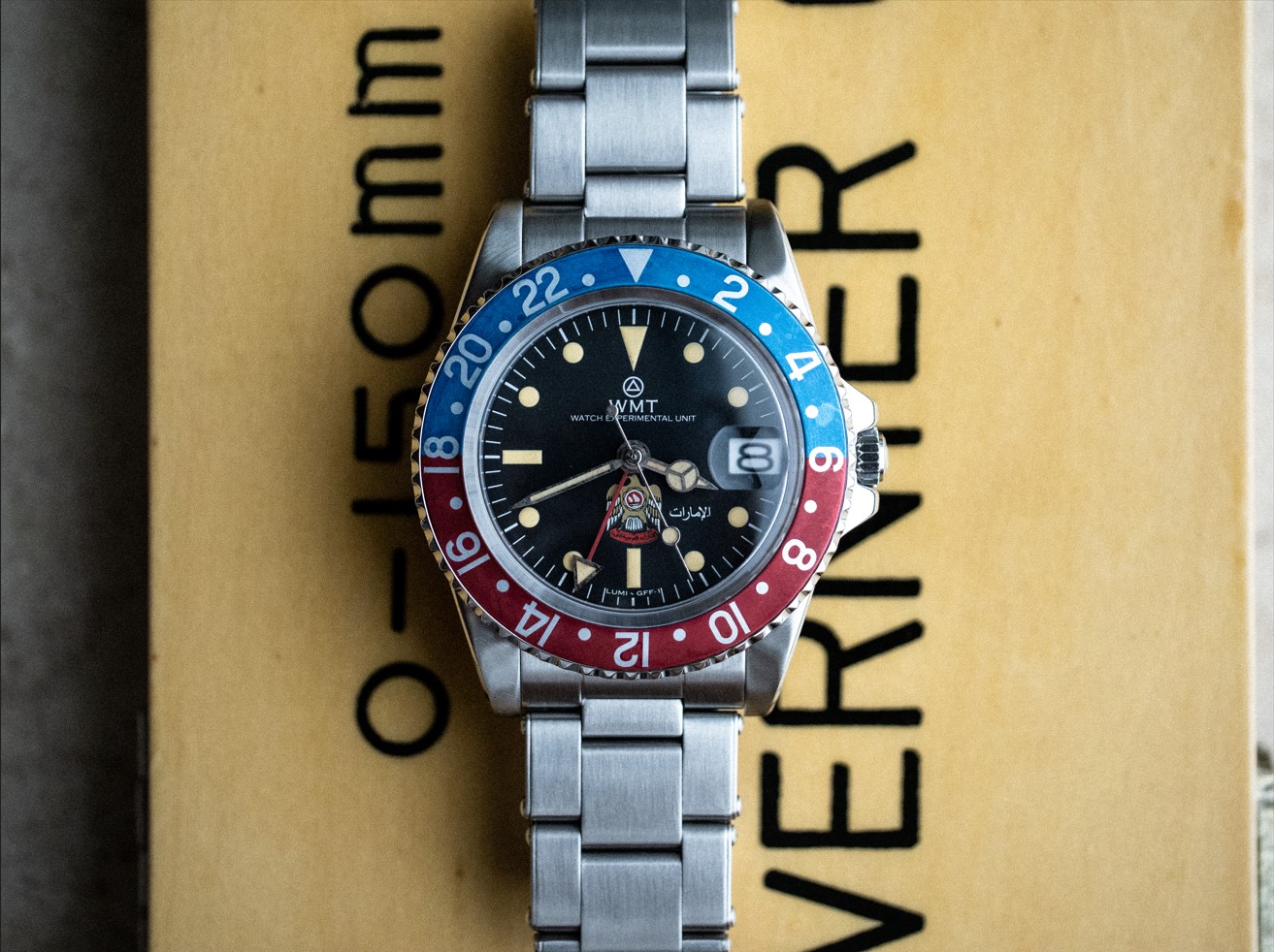 WMT Watches Sanford MKII – Interchangeable Bezel / UAE Falcon / Aged Edition