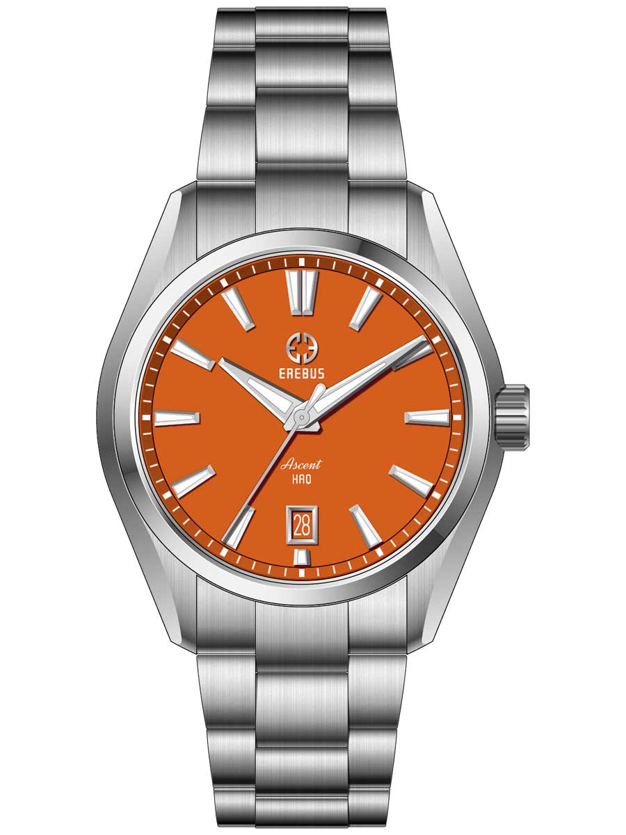 Erebus Watches ASCENT HAQ 39 Orange Enamel