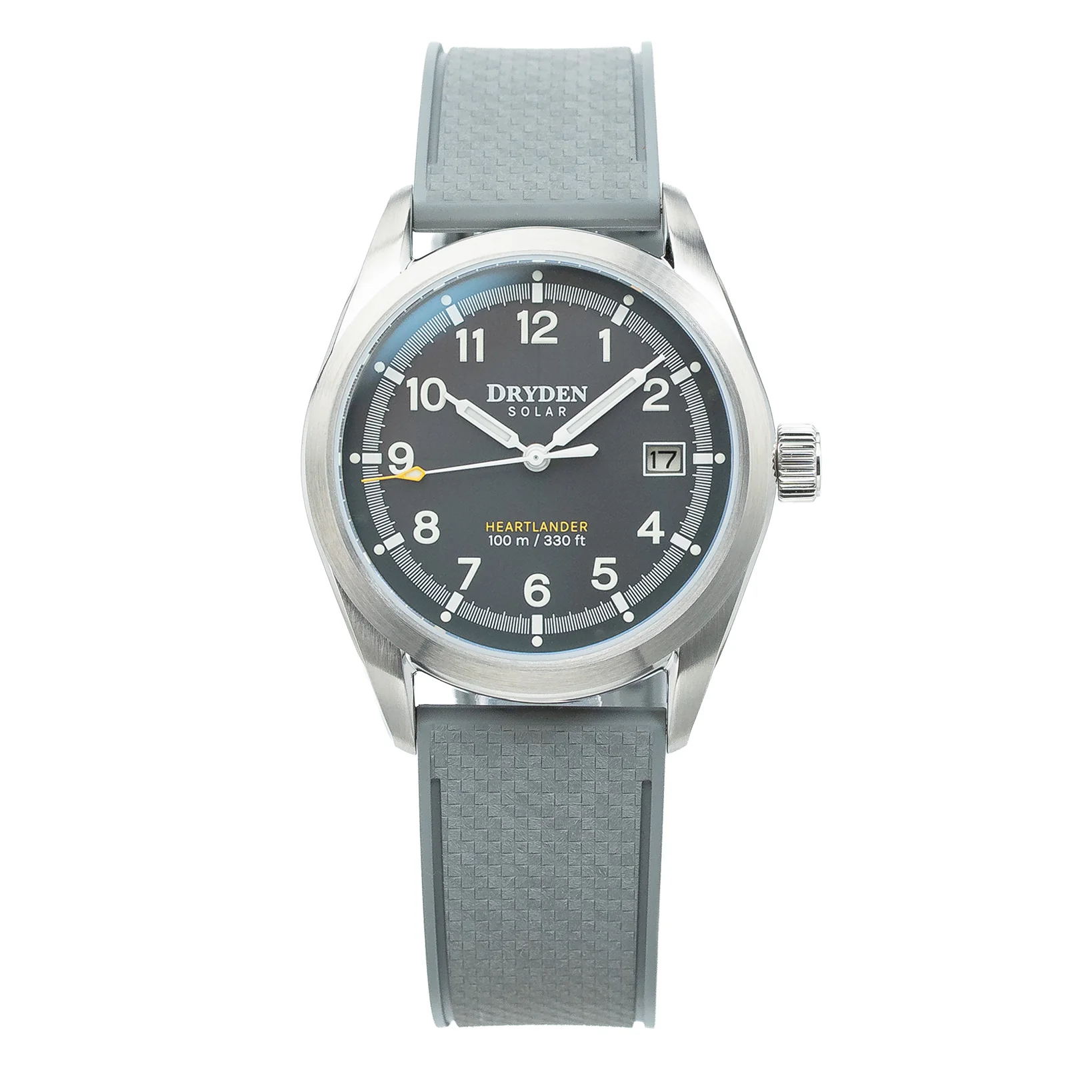 Dryden Watch Company Dryden Heartlander Solar 38mm Field Watch - Slate Gray