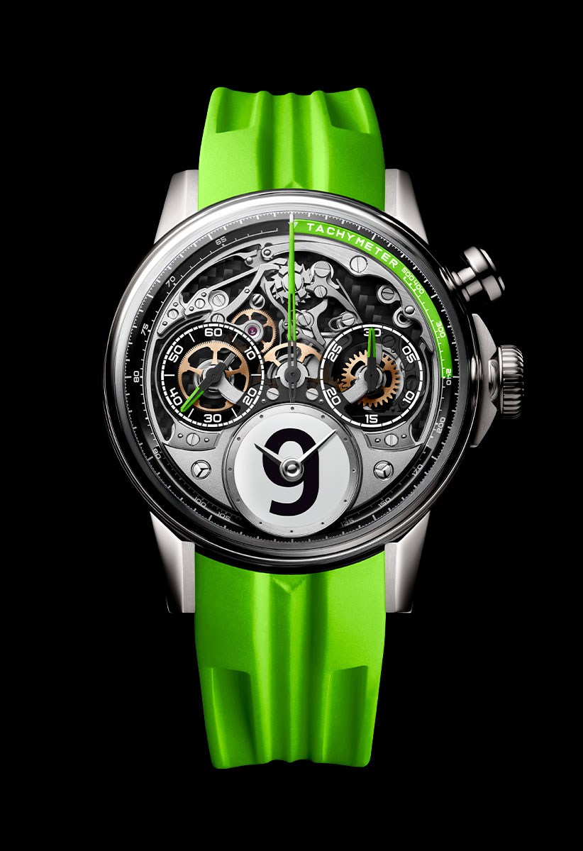 Louis Moinet Time to Race Lime Green LM-96.20.8VC