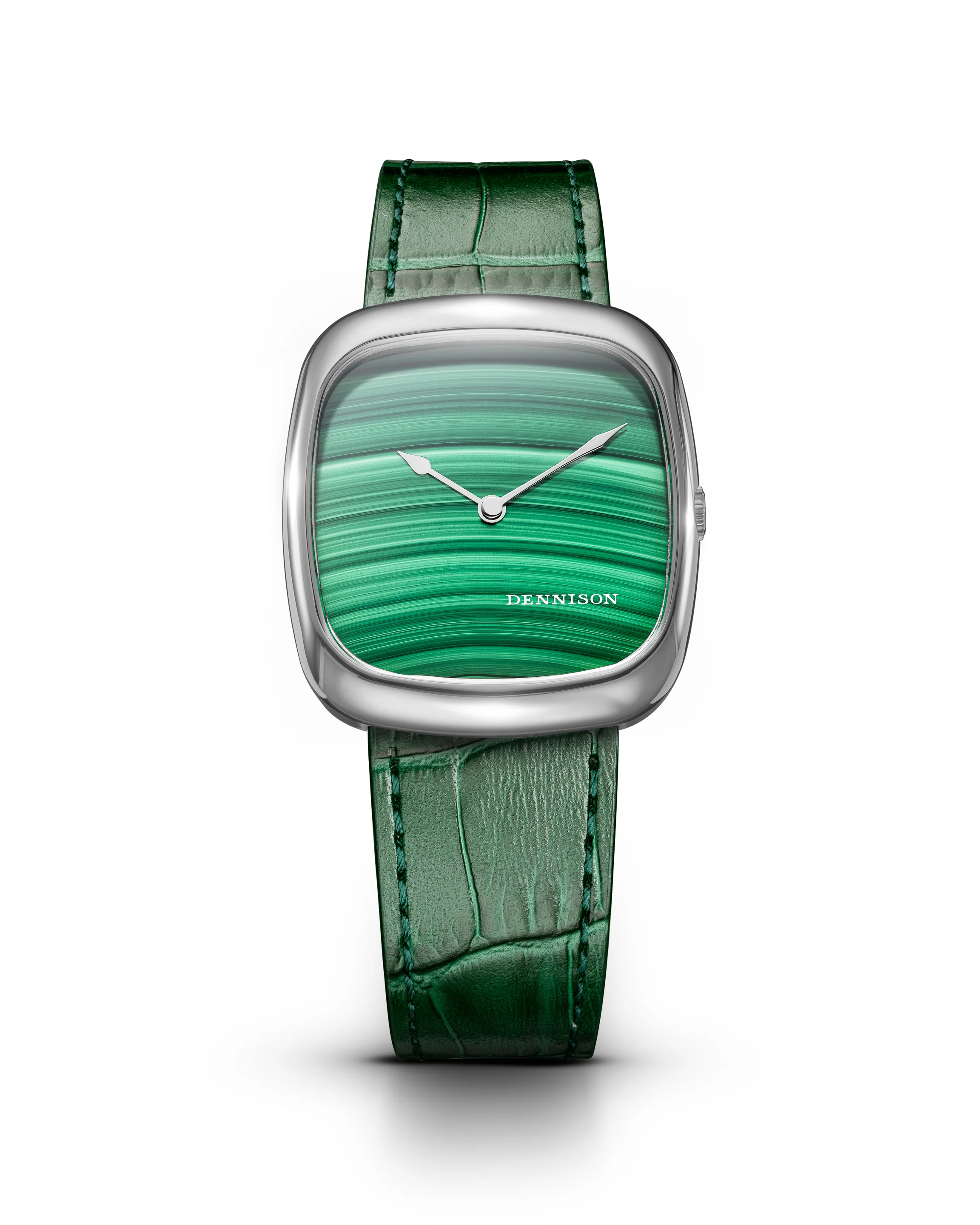 Dennison Natural Malachite Stone In Steel