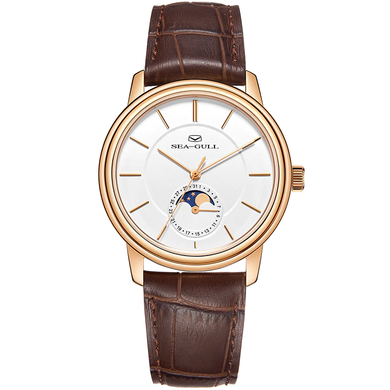 Sea-Gull Ultra-thin Moon Phase Dress Watch 38mm