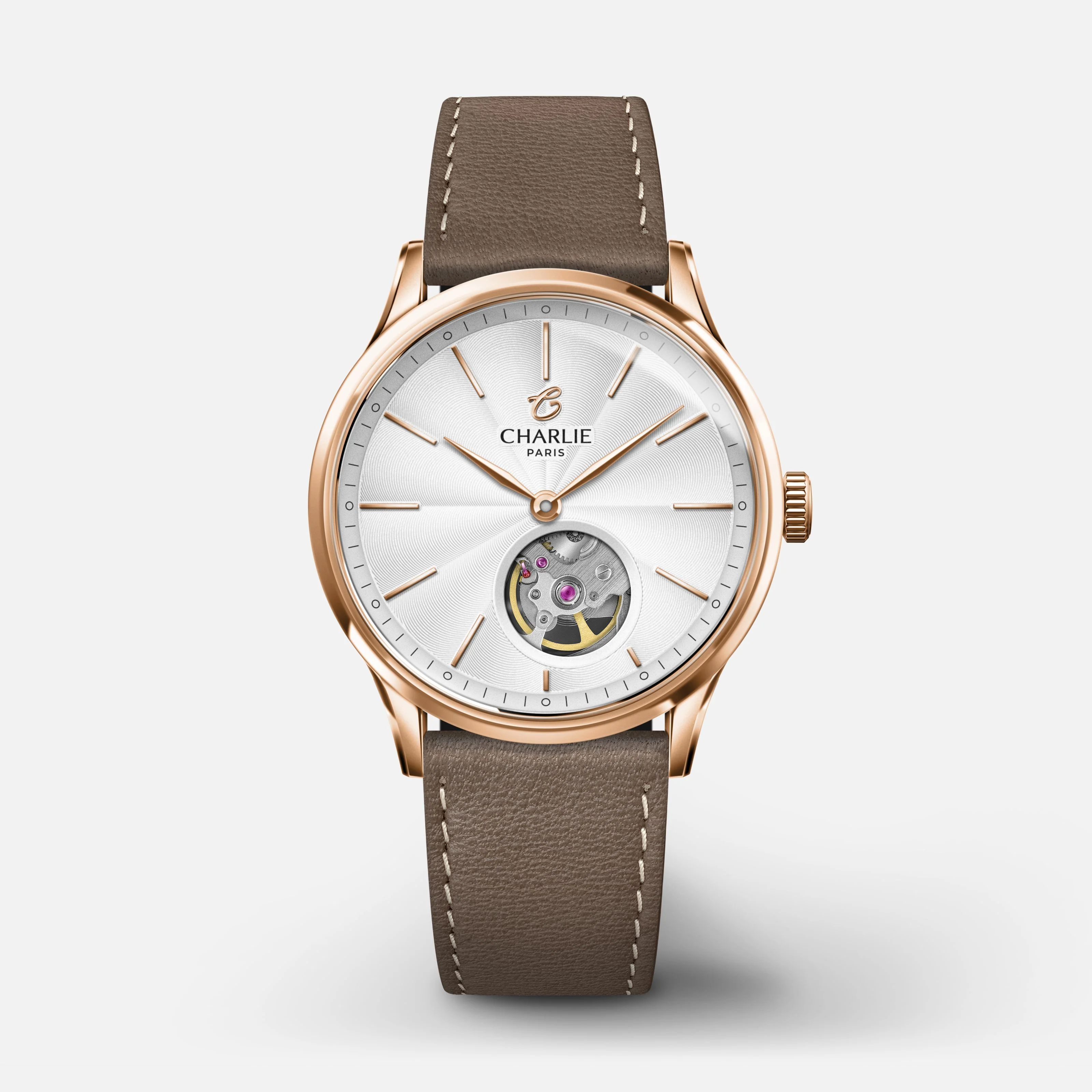 Charlie Paris INITIAL 35 - Cœur Ouvert - Doré rose