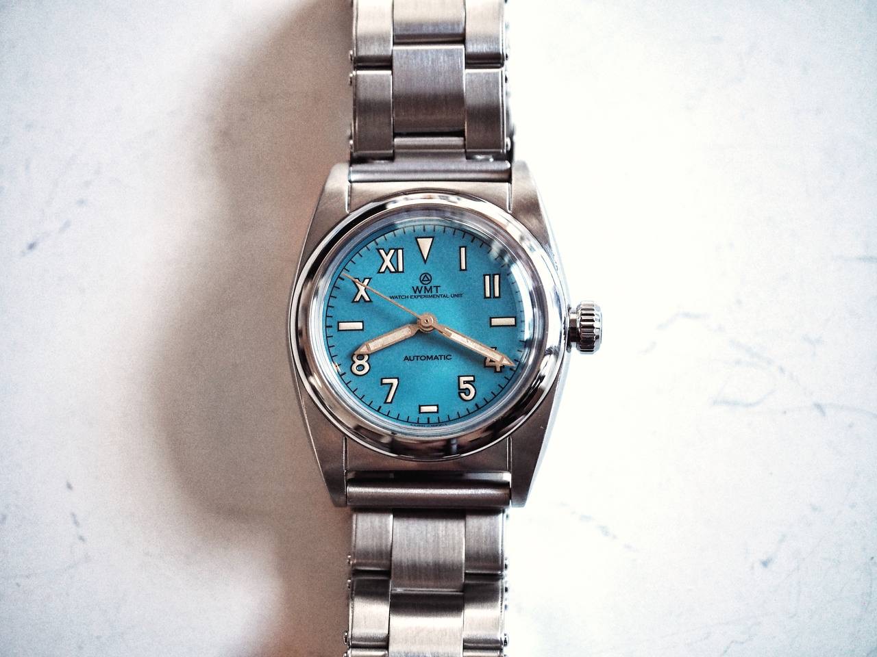 WMT Watches W15 – 9912 / Aged / Turquoise Blue Dial / Metal Bracelet