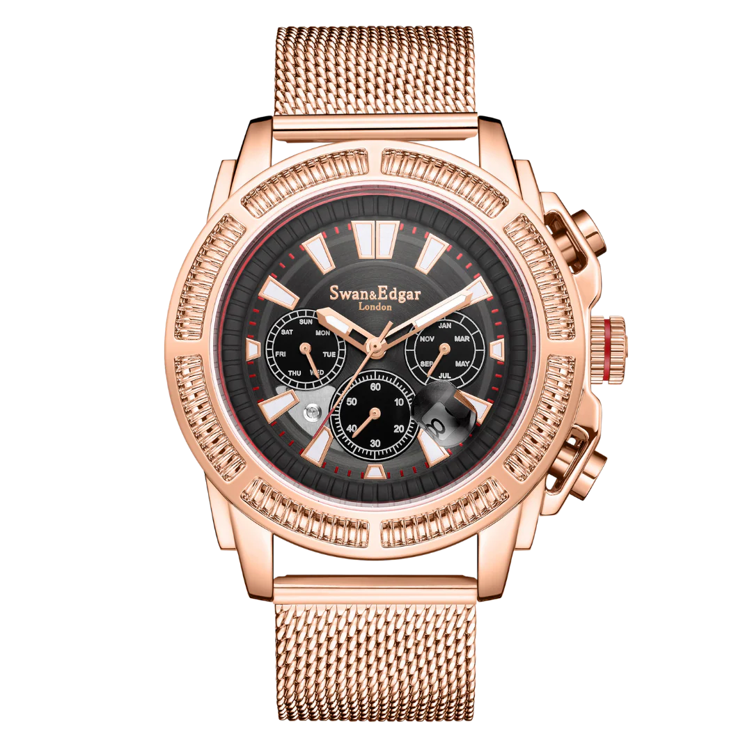 Swan & Edgar Noble Automatic- Rose Black