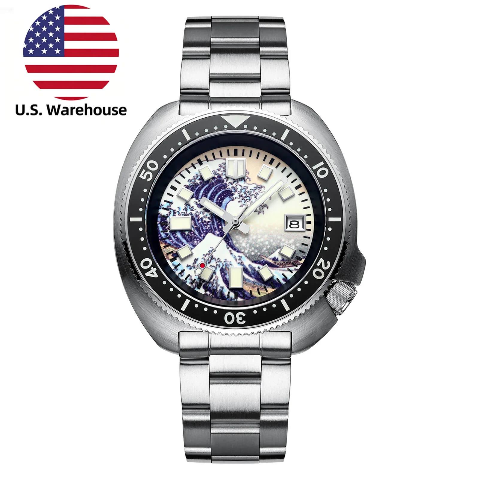 Addiesdive U.S. Warehouse -ADDIESIVE Diving Watch Synthetic Sapphire Crystal Luminous Dial 200M H8-Surf