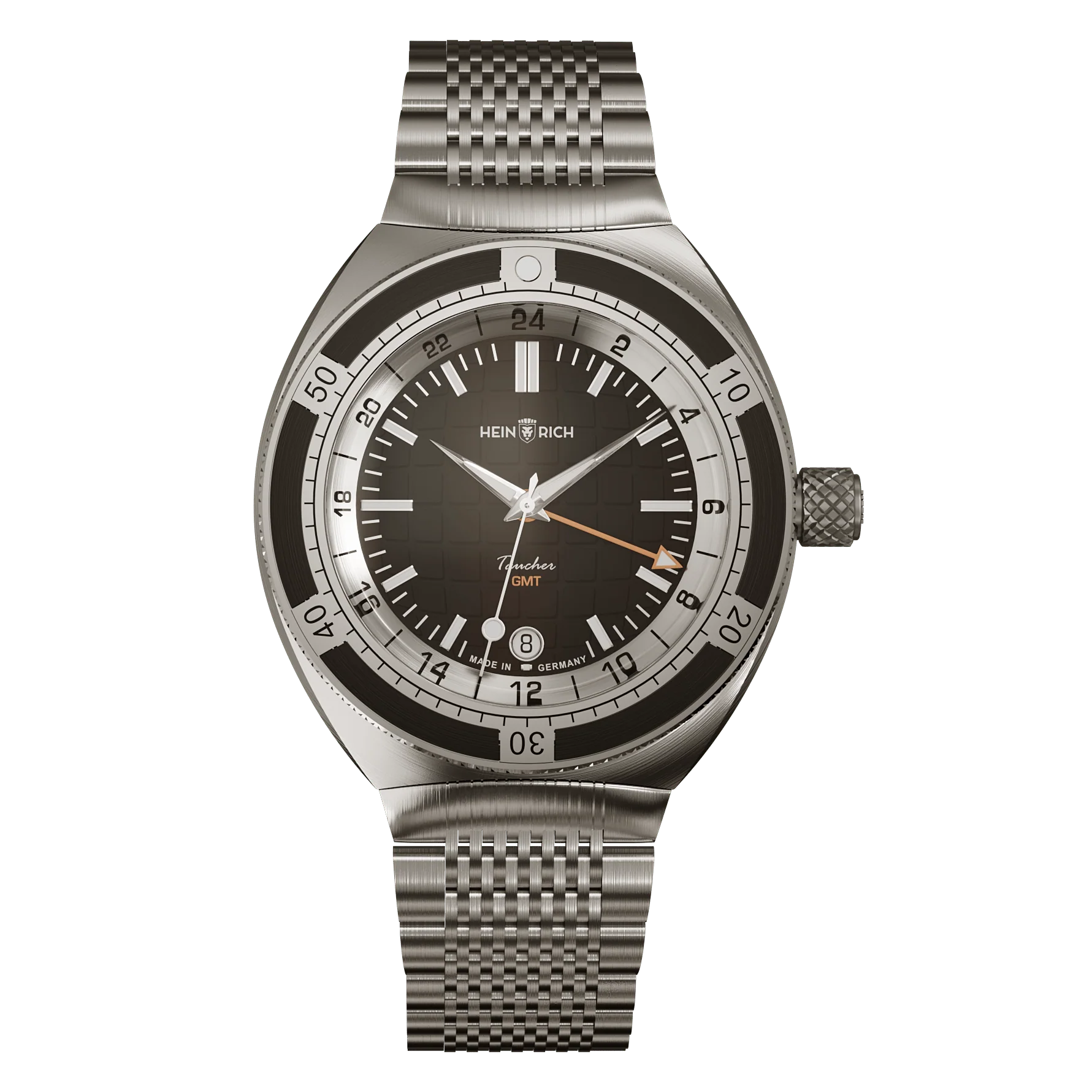 Heinrich Taucher 2 GMT — Silber / ja (+70 EUR)