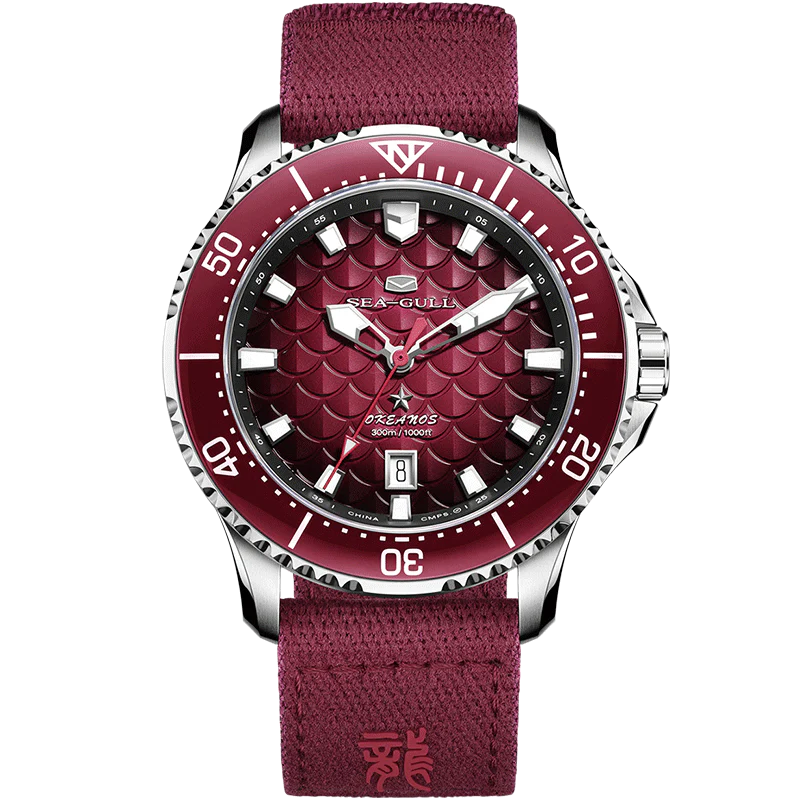 Sea-Gull Ocean Series Pro "Dragon Kings of the Four Seas" Dragon-scale Dial 300m Waterproof Diving Watch 44mm