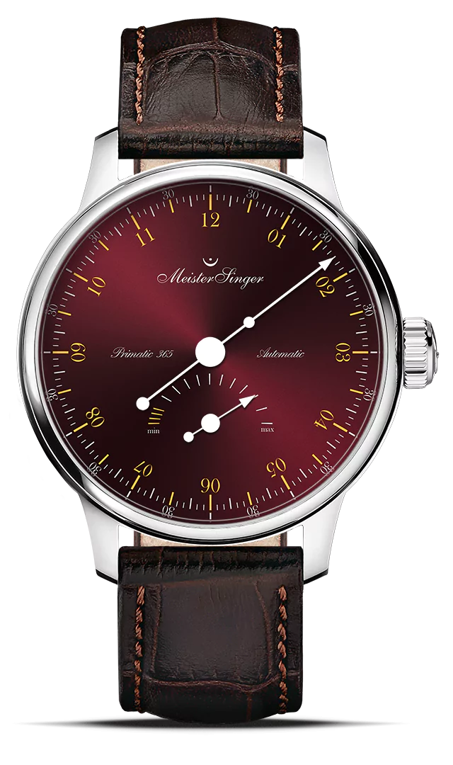 MeisterSinger Primatic 365 – Sonnenschliff Bordeaux mit Gold