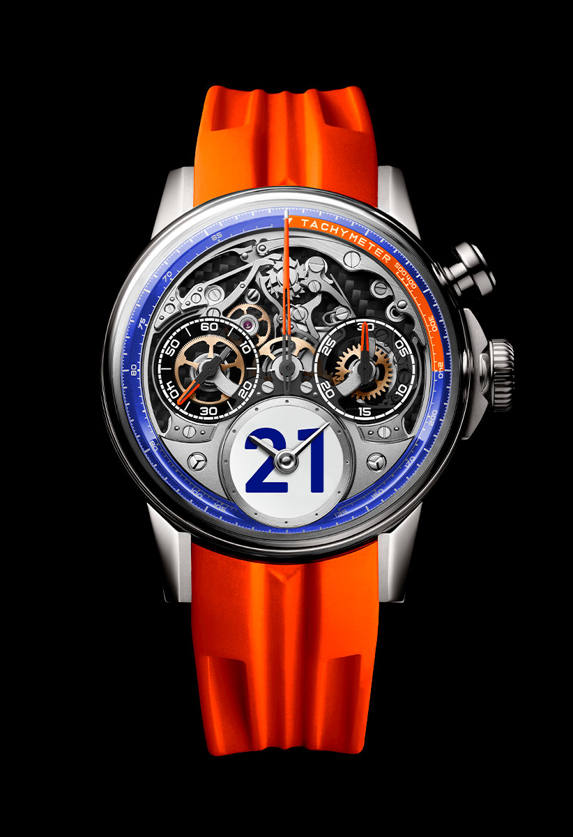 Louis Moinet Time to Race Orange Papaya LM-96.20.8O