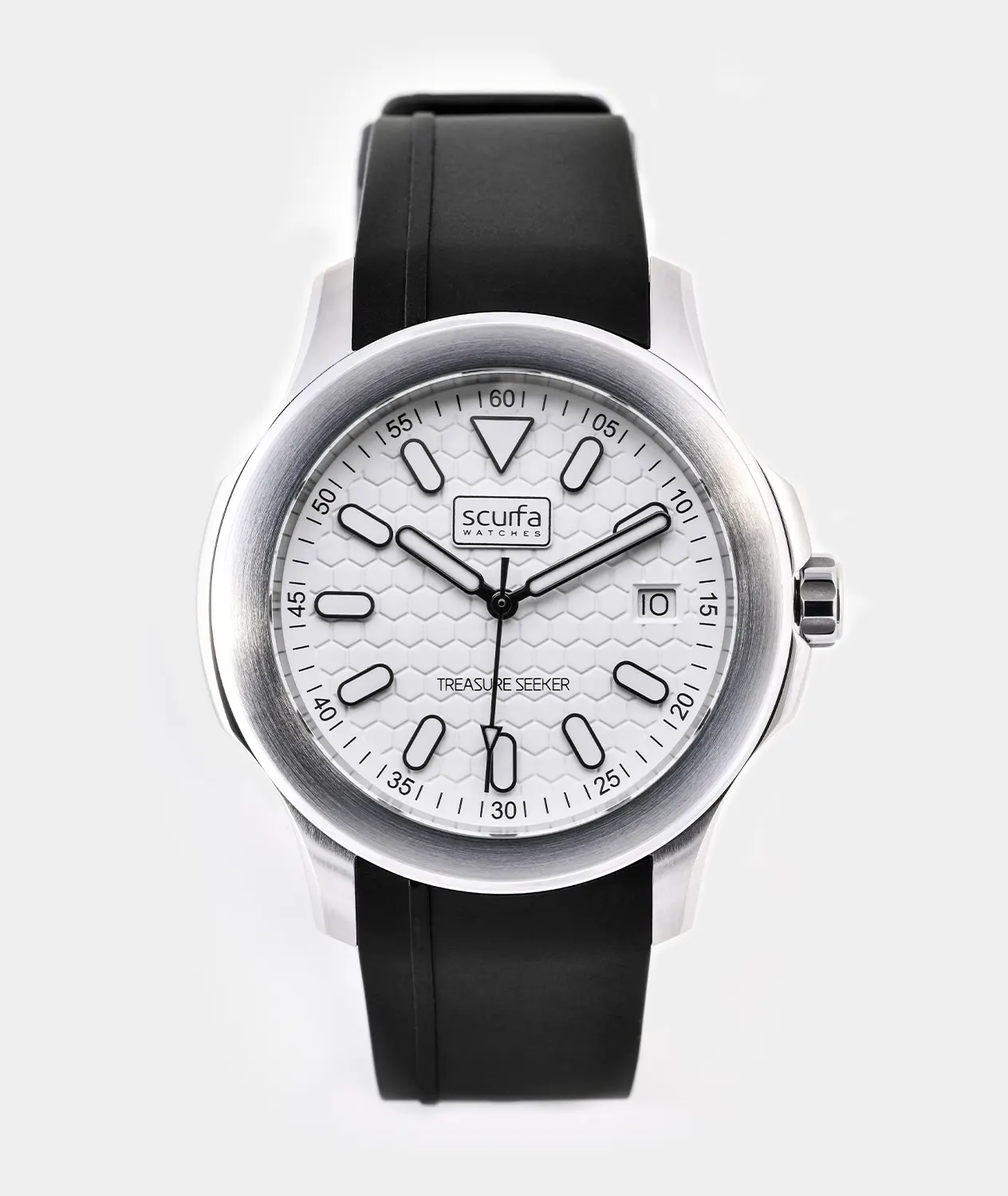 Scurfa Top Side Crew Stainless Steel White Dial – Mens