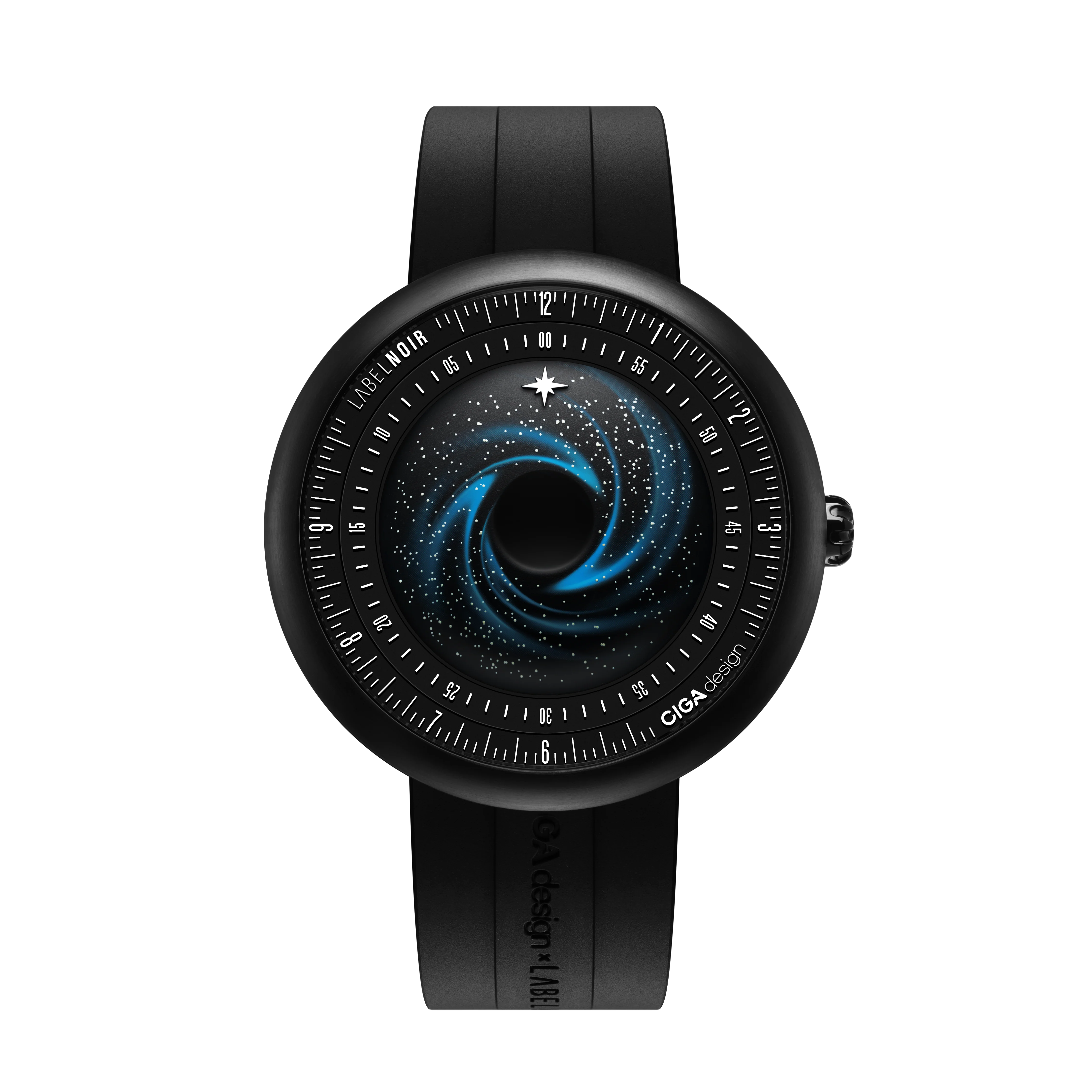 CIGA Design CIGA design X LABEL NOIR AUTOMATIC WATCH BLUE PLANET II · BLACK STAR EDITION
