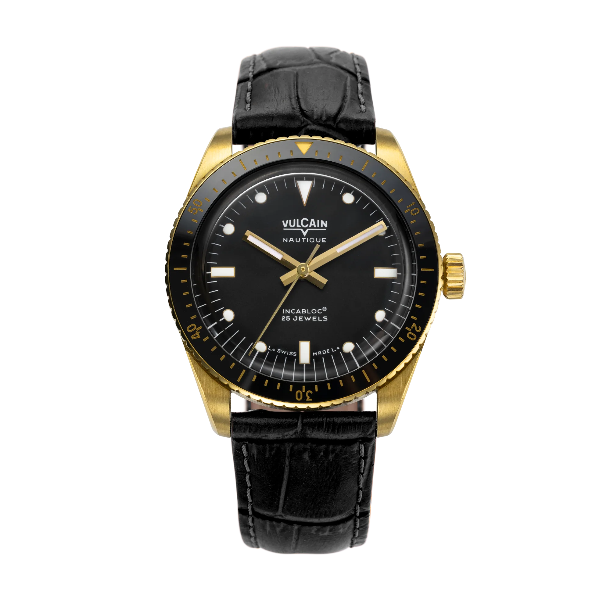 Vulcain Skindiver Nautique - Gold & Black