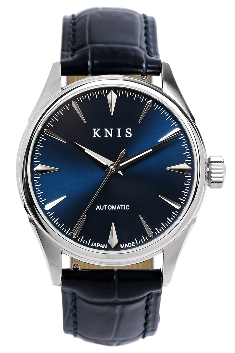 KNIS KNIS Automatic Sunray Dial Deep Blue Blue Leather KN001-BLBLLE