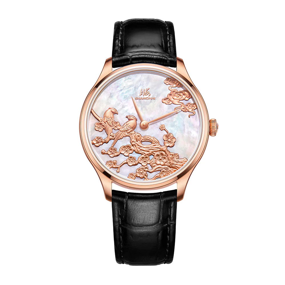 Shanghai Watch Shanghai Magpies and Prunus 36mm Watch - White