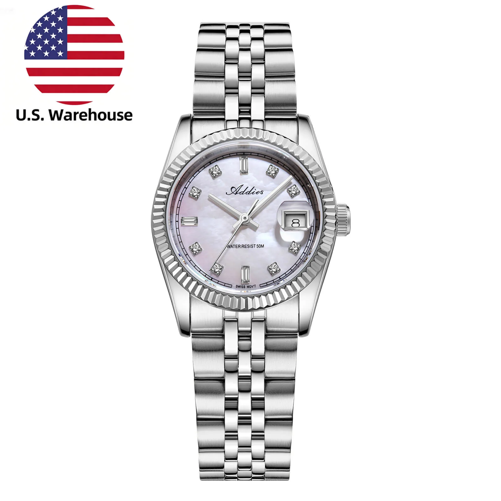 Addiesdive U.S. Warehouse -Addies 28mm Women’s Mop Luxury Quartz Watch AW25905