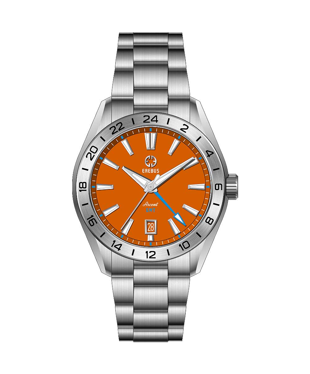 Erebus Watches ASCENT 40 GMT Orange