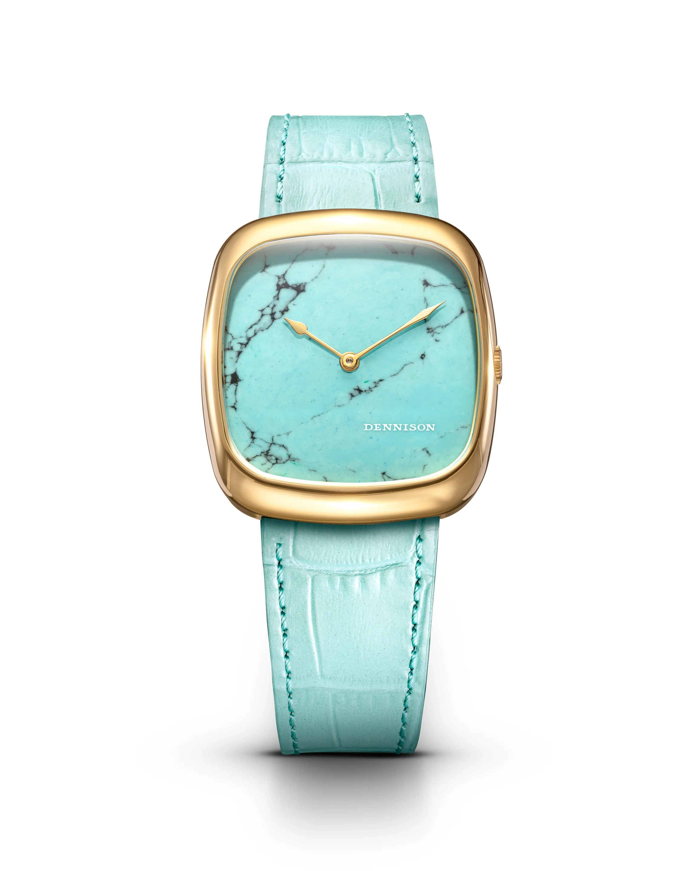 Dennison Natural Turquoise Stone In Gold