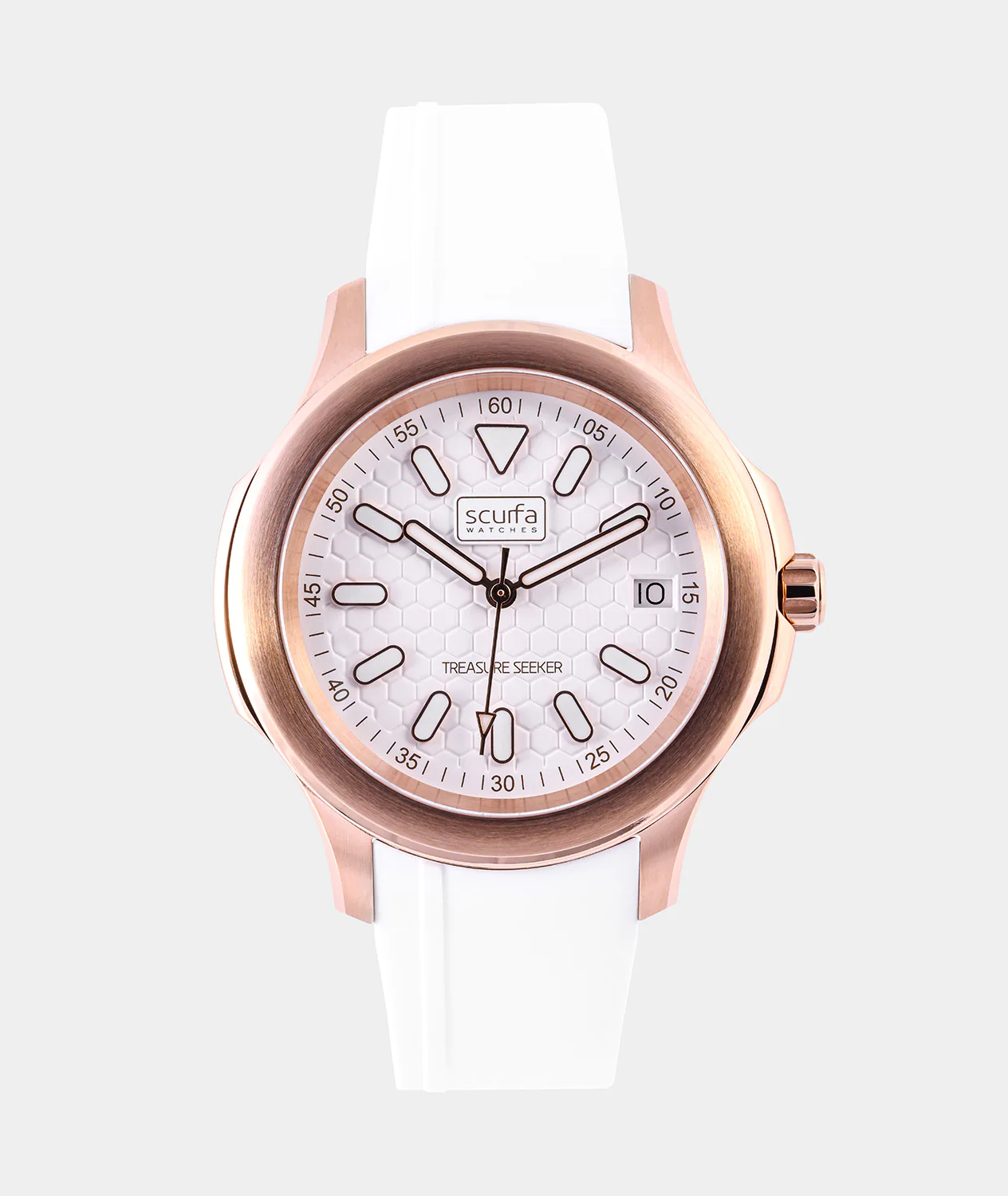 Scurfa Top Side Crew Rose Gold White Dial – Ladies
