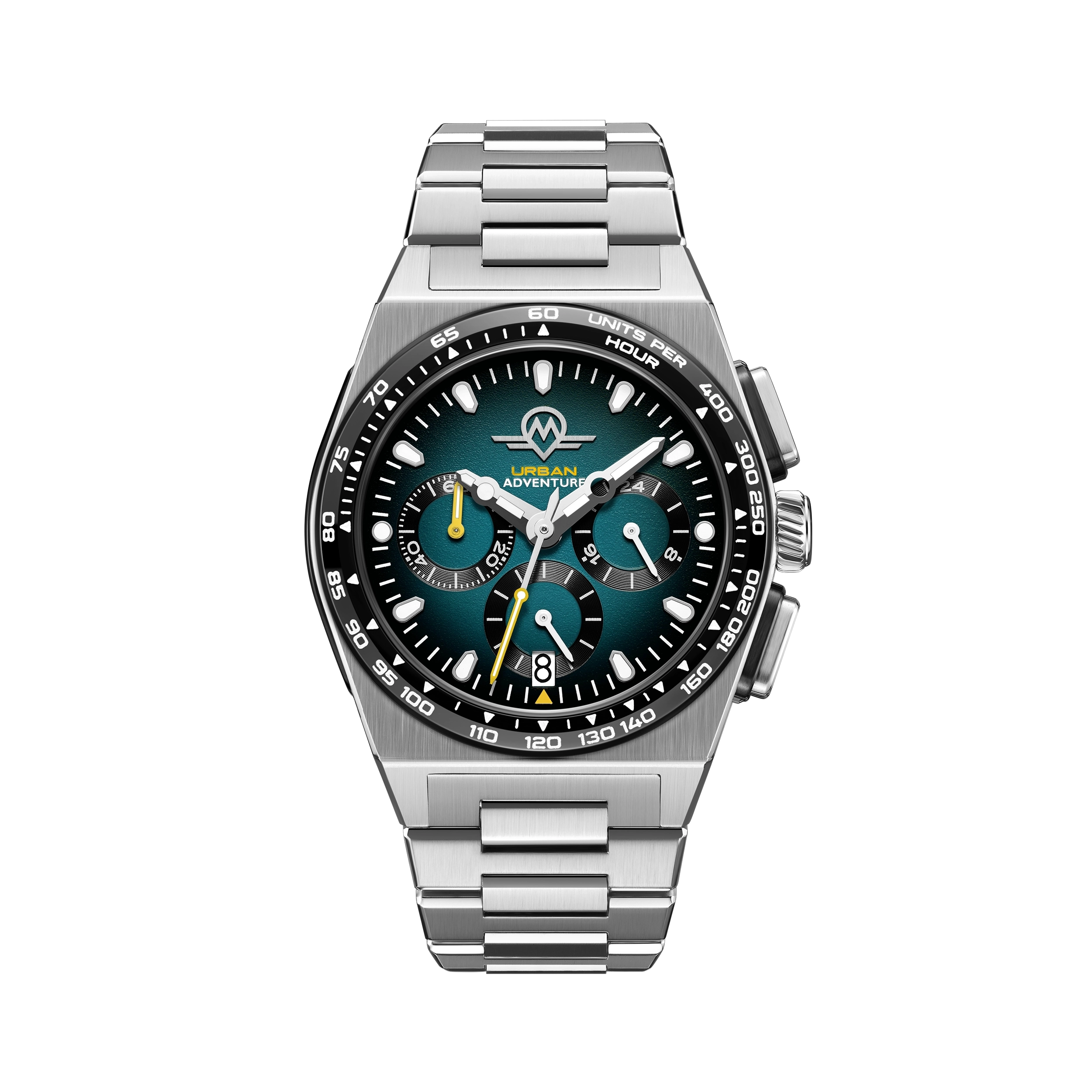 Monro MONRO URBAN ADVENTURE MUA-C3, Mechaquartz Chronograph, 40mm Stainless Steel, Green Dial