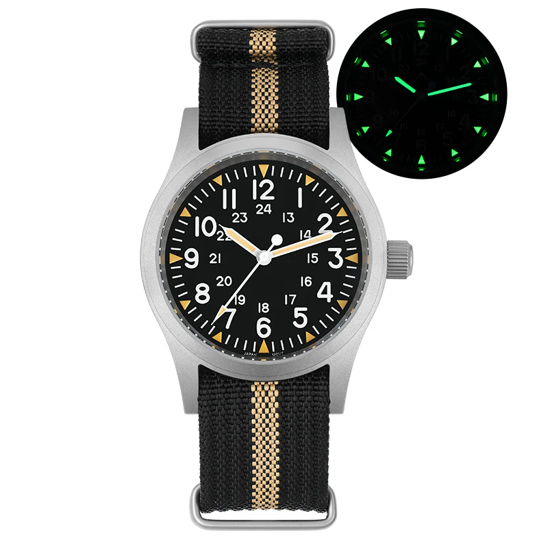 Thorn Militado 38mm Sapphire Crystal Pilot Field Watch ML05