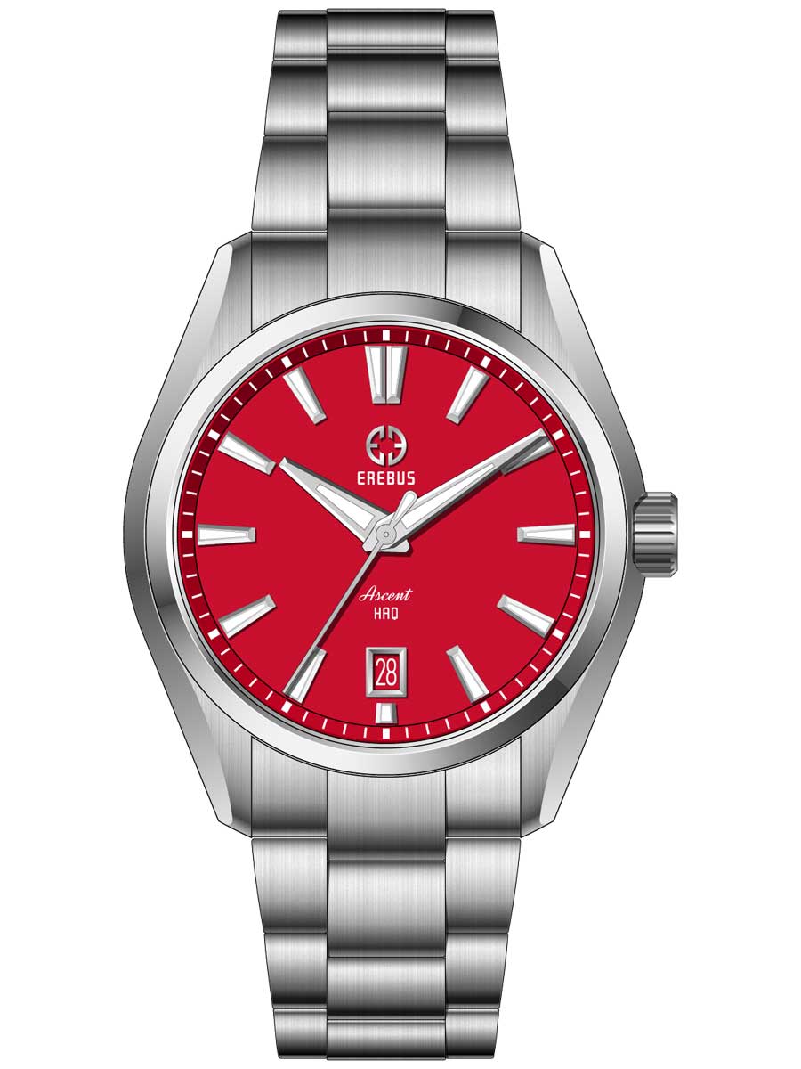 Erebus Watches ASCENT HAQ 39 Red Enamel