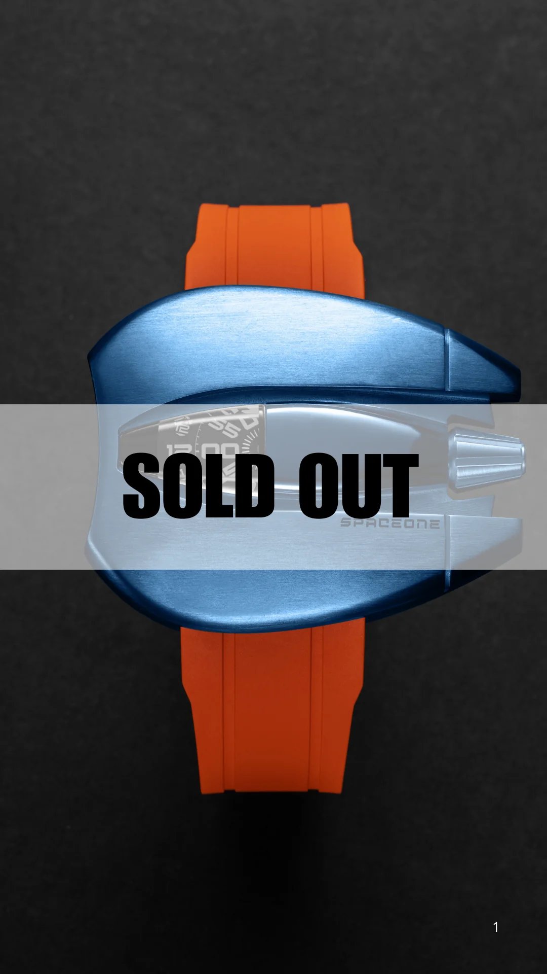 SpaceOne Destro Blued Titanium Jumping hour (Left Handed)