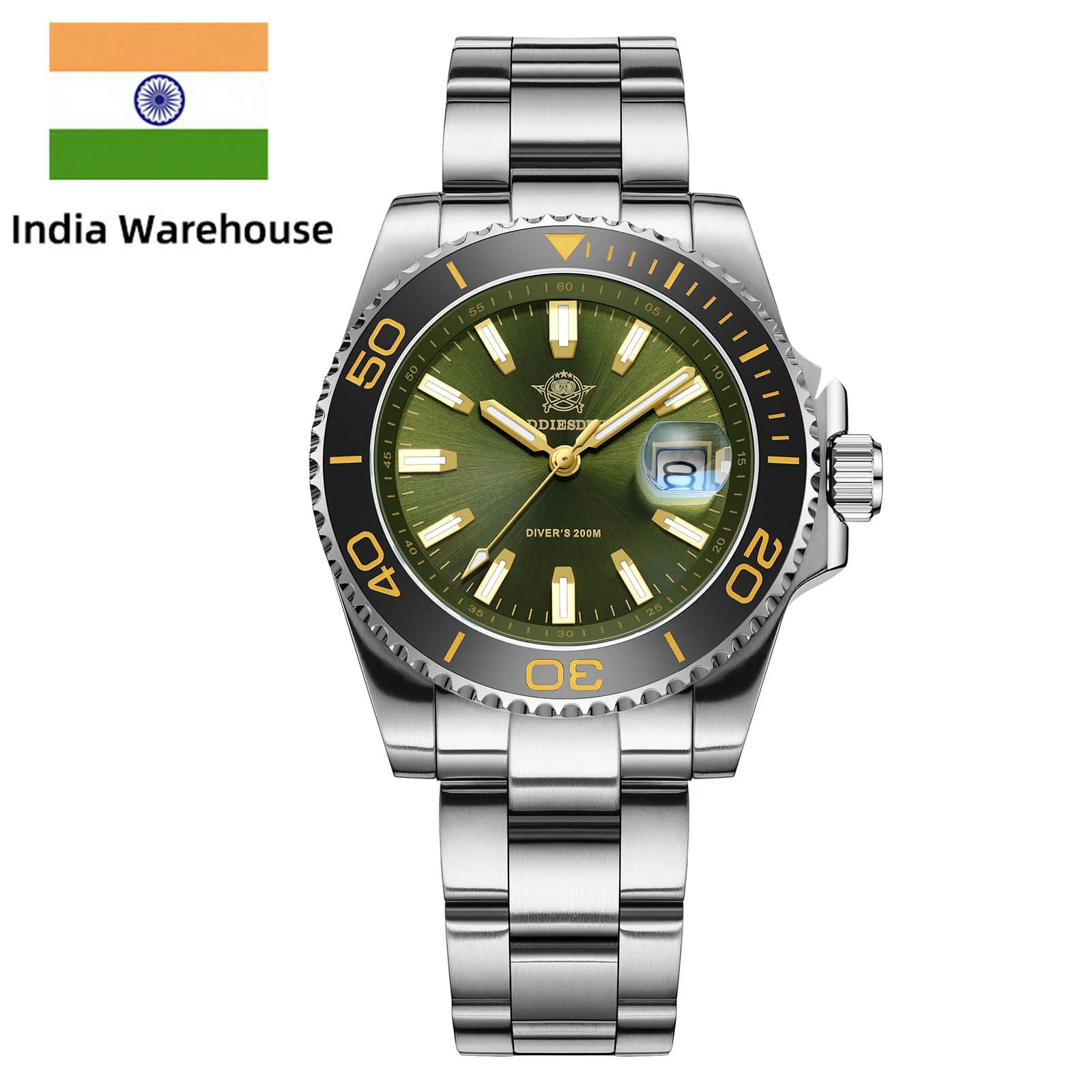 Addiesdive ★India Warehouse★ADDIESDIVE 41mm Vintage Sub Dive Quartz Watch AD2510