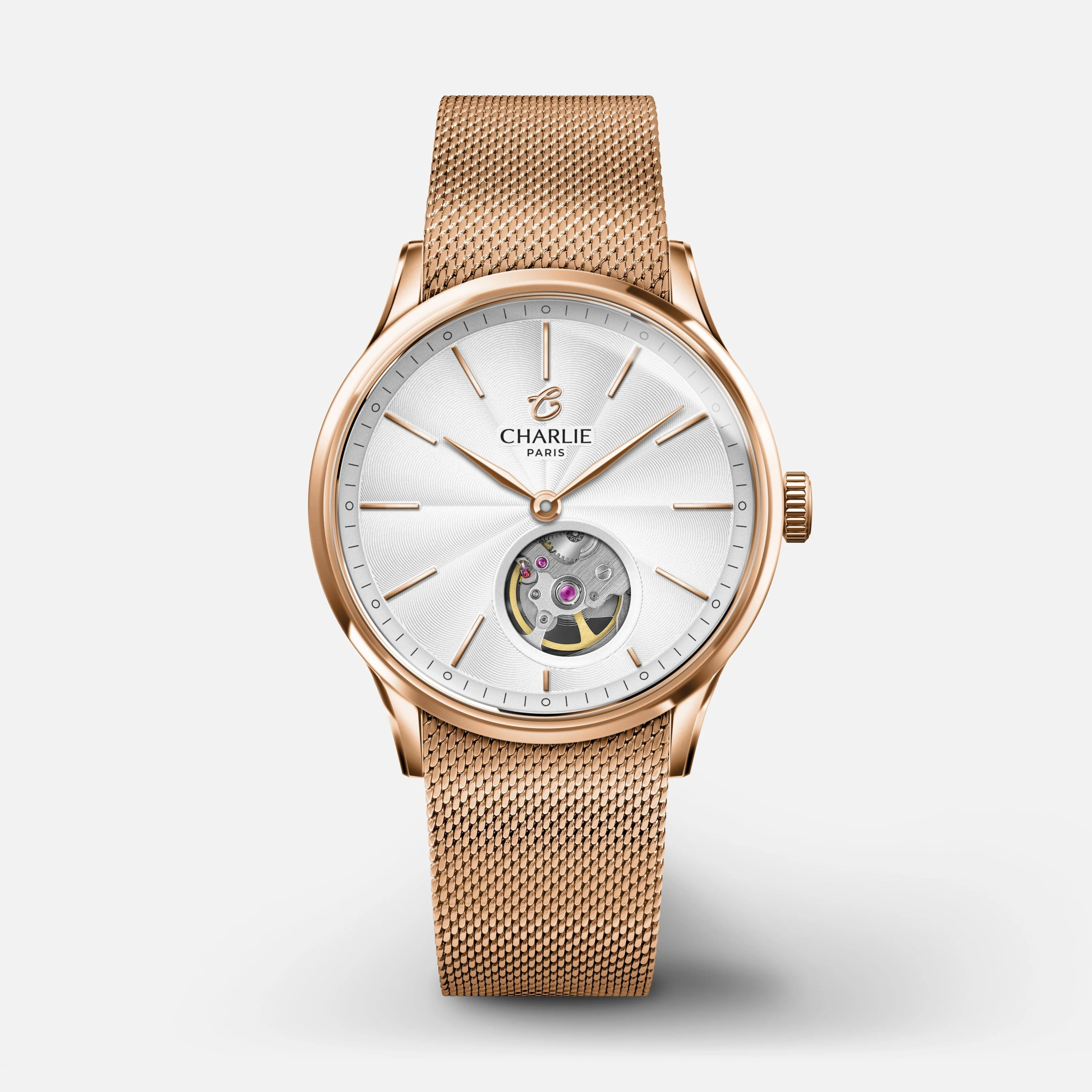 Charlie Paris INITIAL 35 - Cœur Ouvert - Doré rose