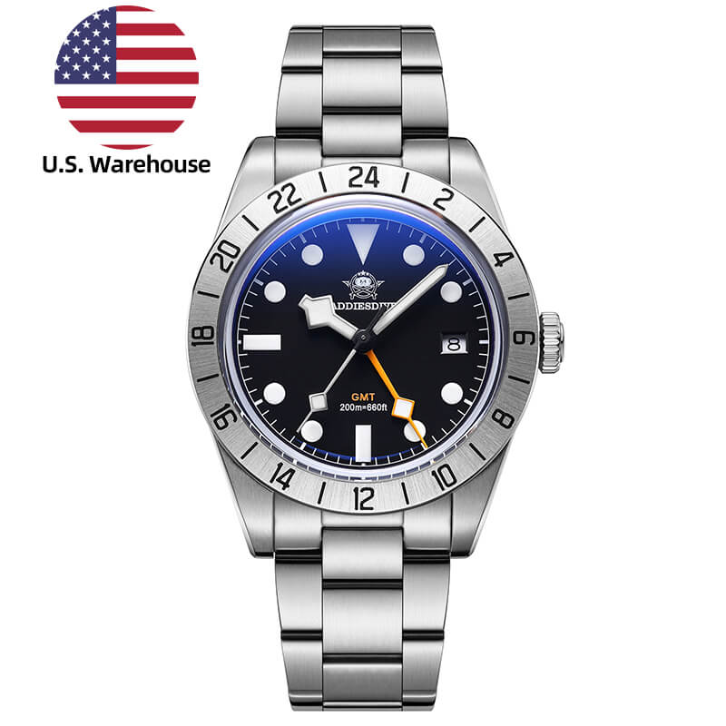 Addiesdive U.S. Warehouse -ADDIESDIVE 39mm BB GMT Quartz Watch RONDA515 Movement(AD2035)