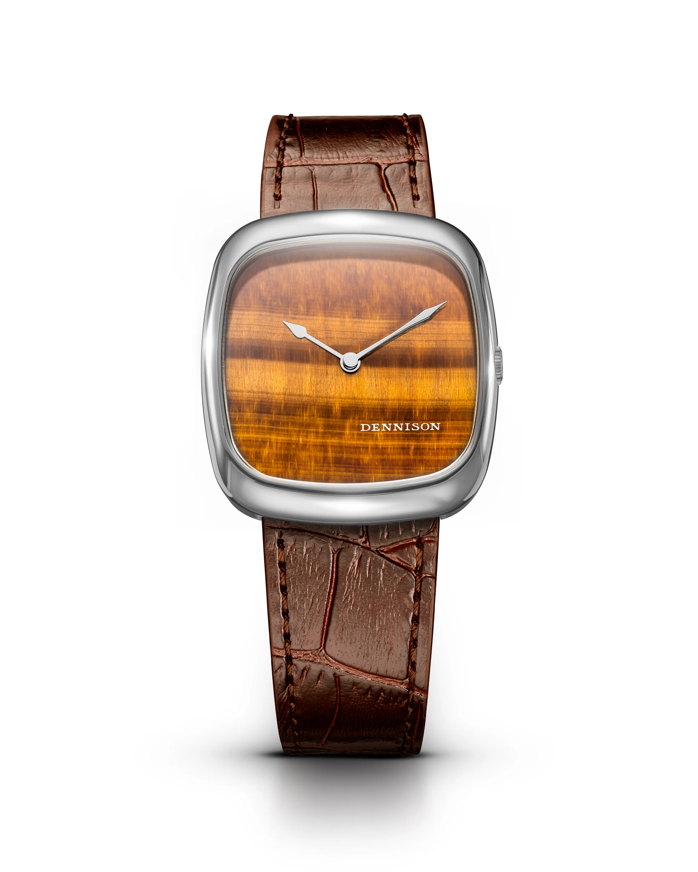 Dennison Natural Stone Tiger Eye In Steel