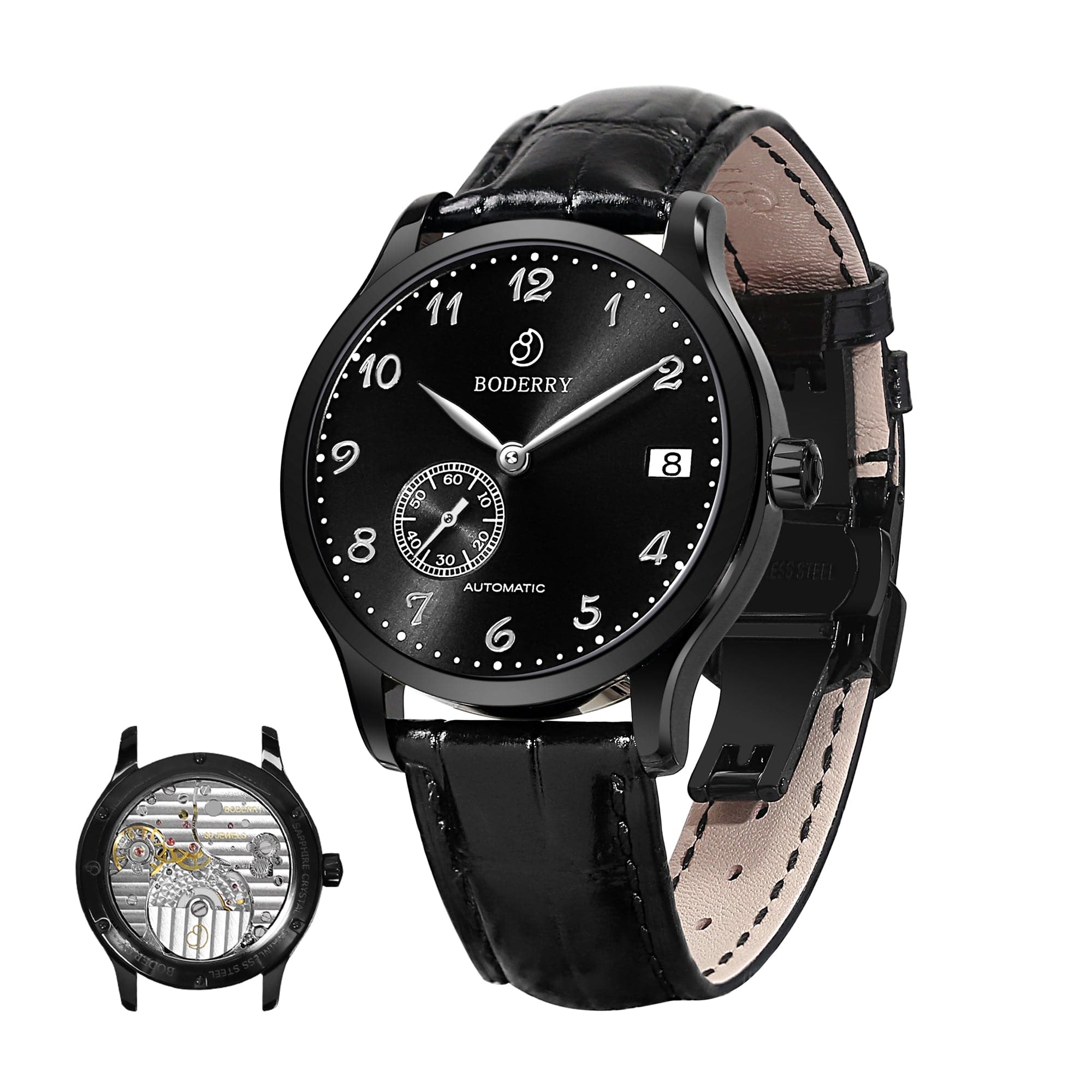 Boderry ELITE - Micro-rotor Automatic Watch | Black