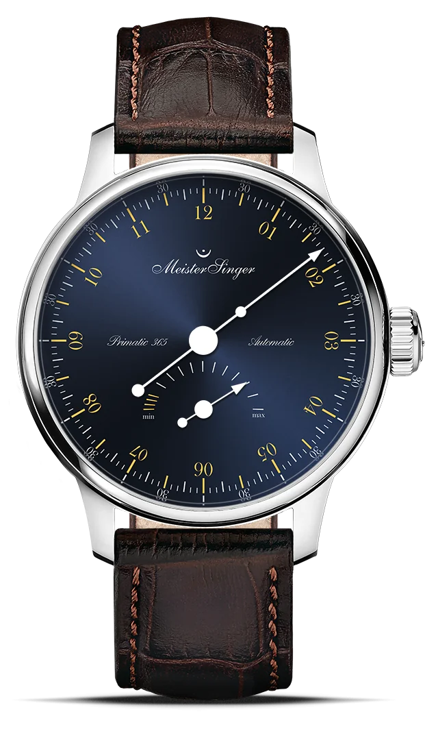 MeisterSinger Primatic 365 – Sonnenschliff Stahlblau mit Gold