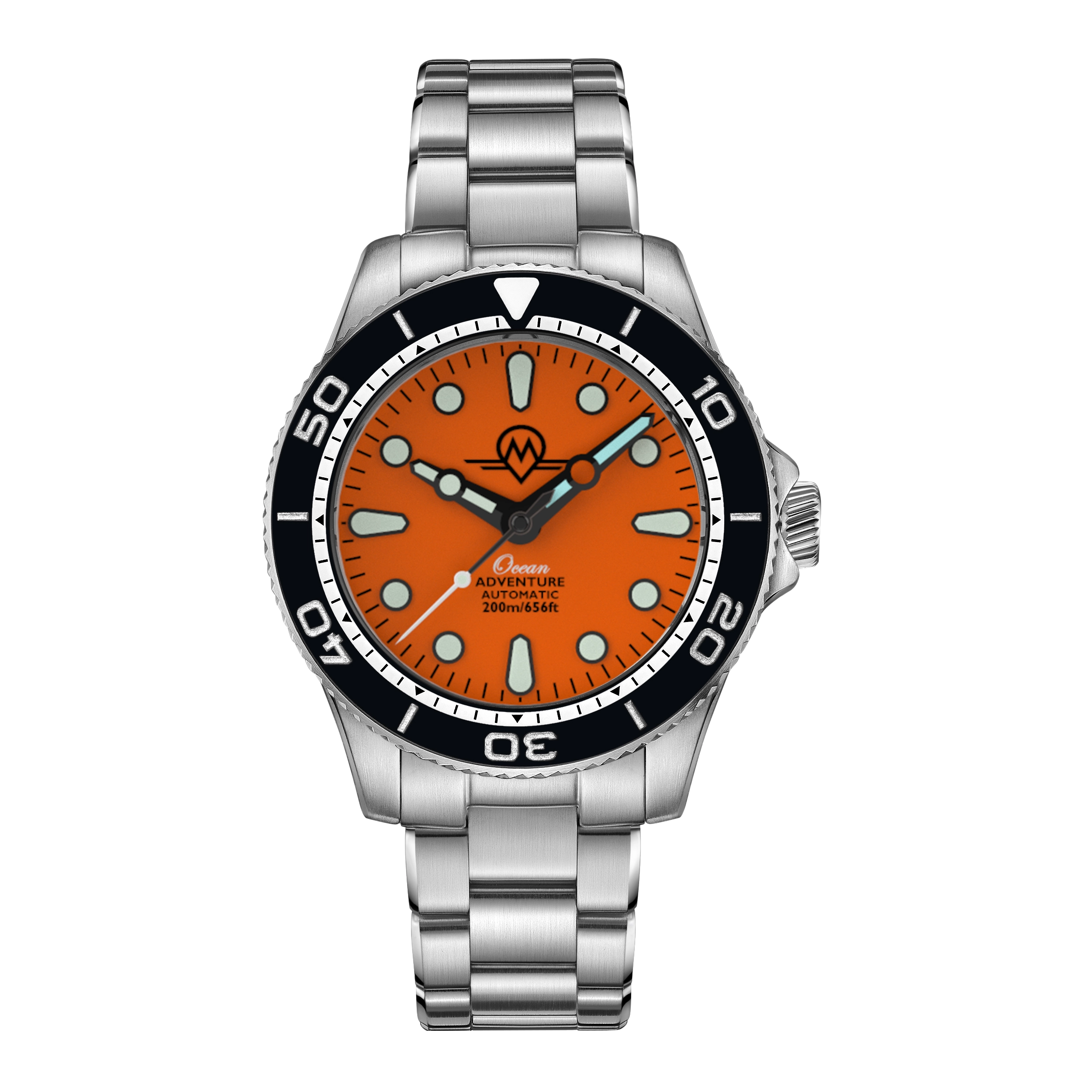 Monro MONRO OCEAN ADVENTURE MOA-5 PACIFIC ORANGE, Automatic Dive Watch, 41mm Stainless Steel, Orange Dial