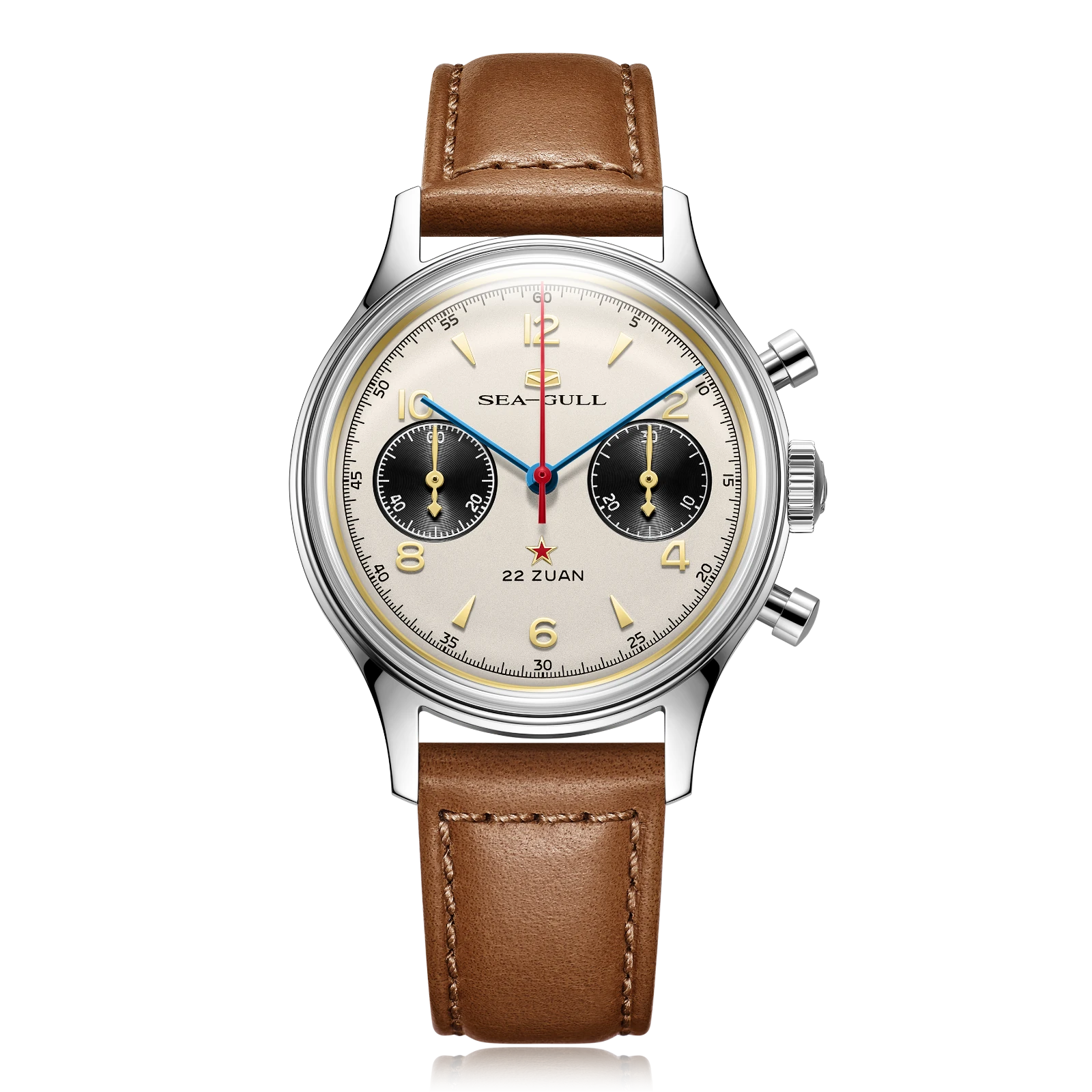 Sea-Gull Seagull 1963 Polar Night Edition Panda Eye Chronograph Watch 37.3mm
