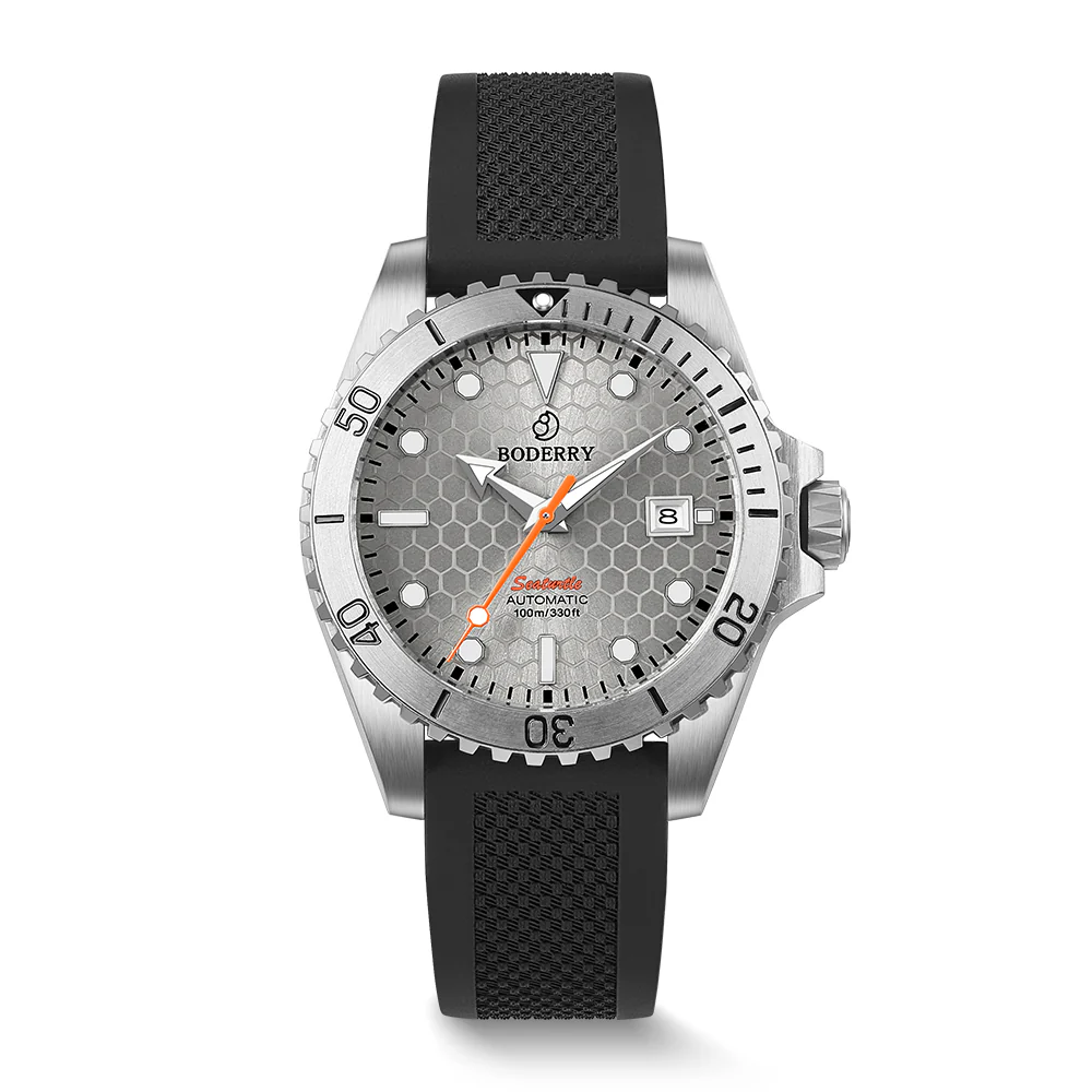 Boderry SEATURTLE.OCEAN(TITANIUM) - Automatic Titanium Diver Watch | Titanium Gray