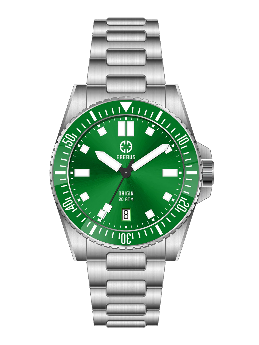 Erebus Watches ORIGIN 38 Sunburst Green