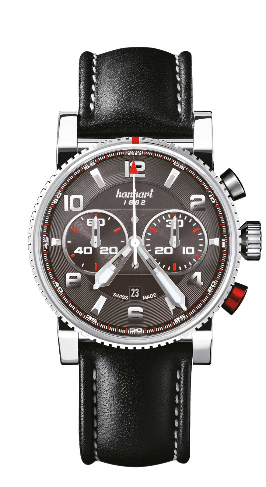 Hanhart PRIMUS Racer anthrazit, 44 mm