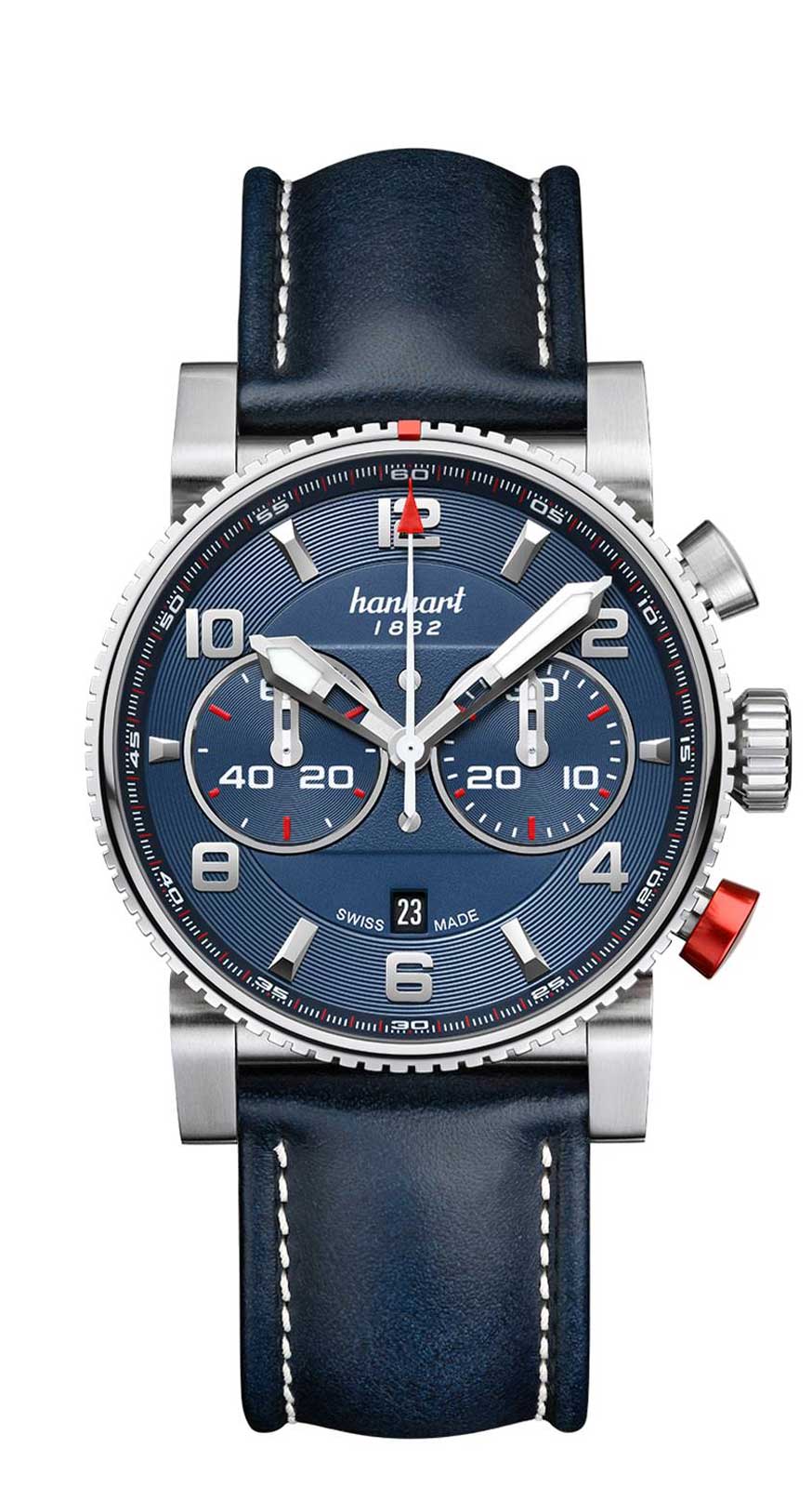 Hanhart PRIMUS Racer Steel Blue, 44 mm