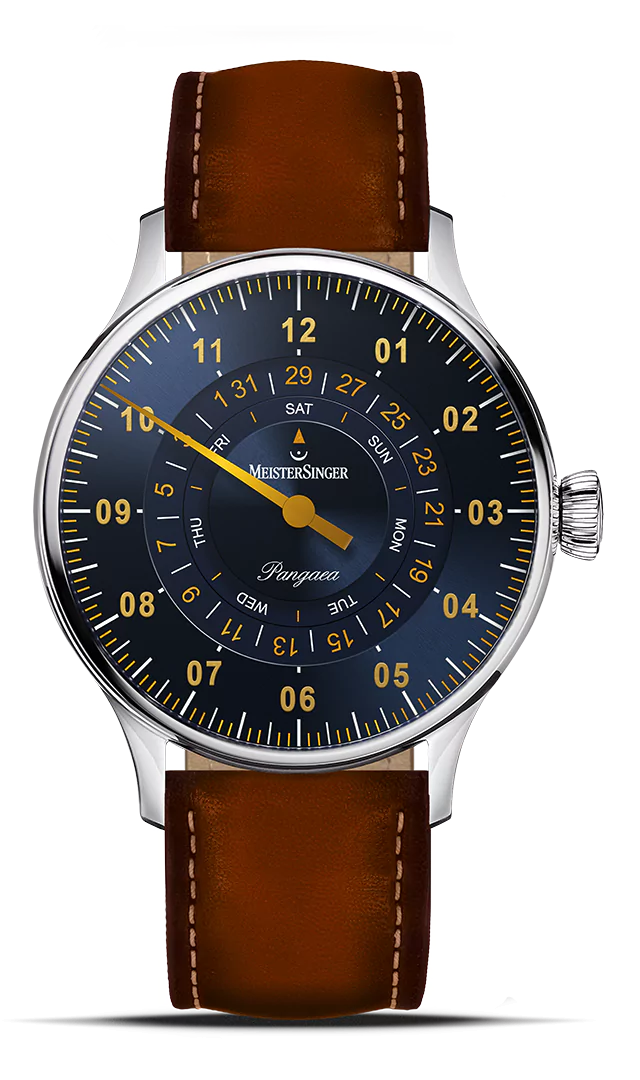 MeisterSinger Pangaea Day Date – Stahlblau mit Gold