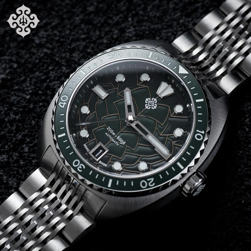IXDAO IXDAO IPOSE JD-X07S 2025 New Men's Automatic Mechanical Watch Dragon Scale Pattern Diving Watch 20Bar Stainless Steel BWG-9 reloj hombre