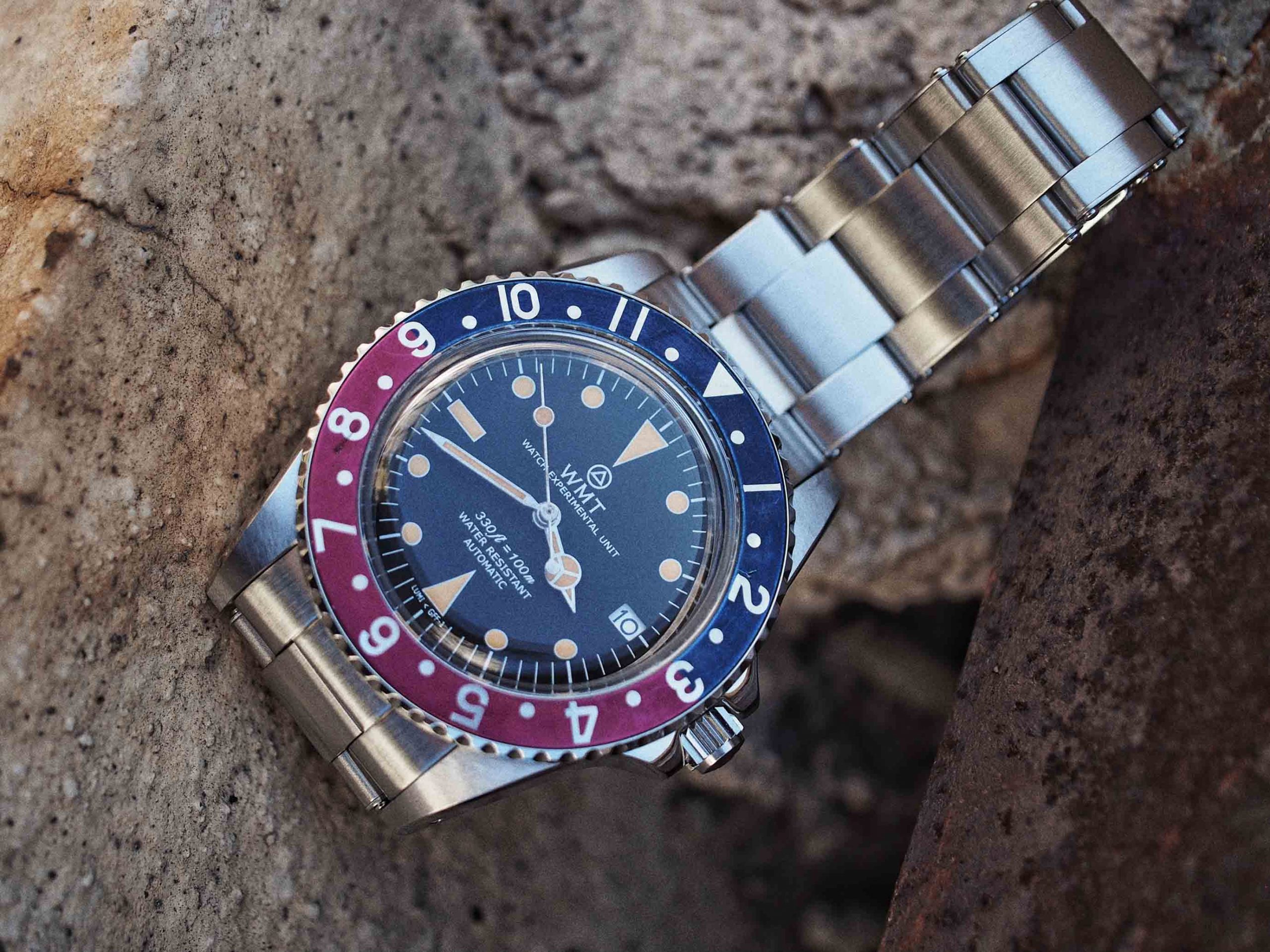 WMT Watches Sanford – ” Pumpkin ” Fuchsia Bezel Aged Edition