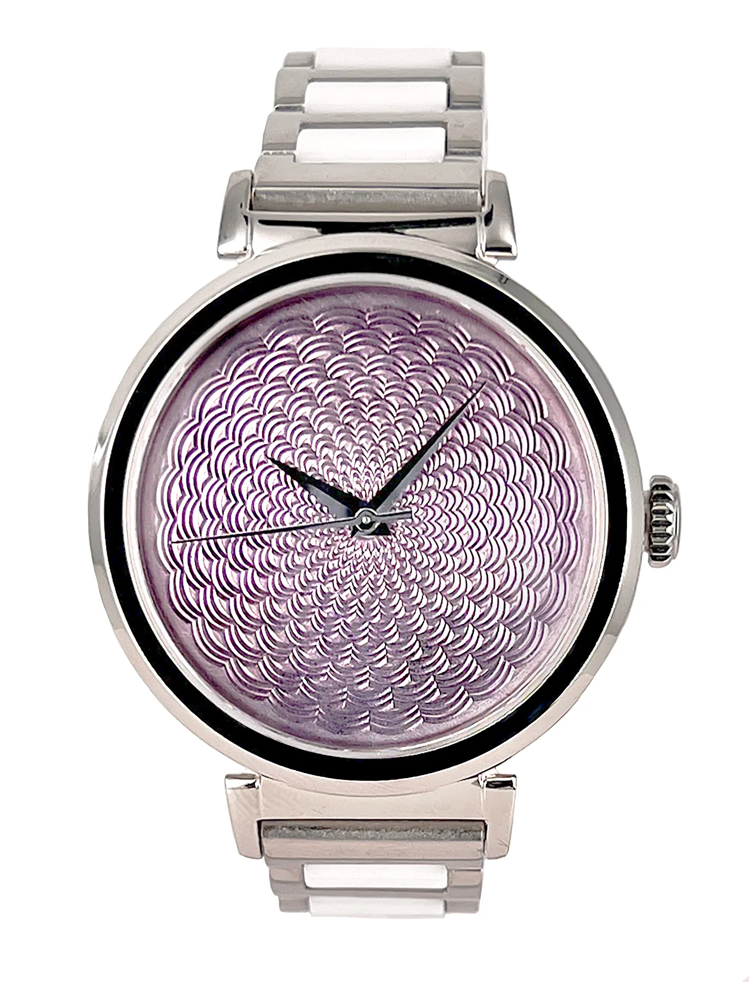 Celeste Watch Company Hand Turned Enamel Guilloché - Wisteria by Rebecca Montgomery - 38mm Swiss Automatic